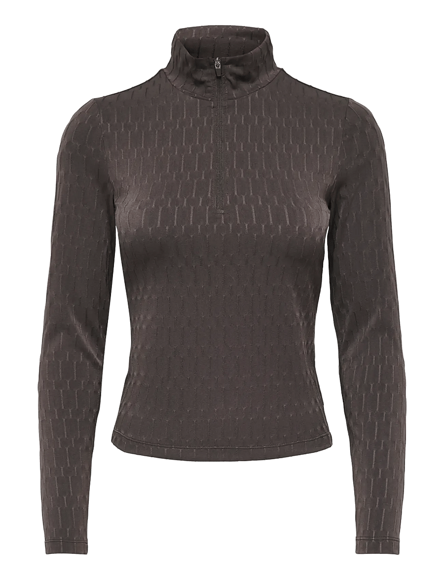Only Play - ONPFRIDA HN HZ LS SHORT TOP - topper & t-skjorter - chocolate torte - 0