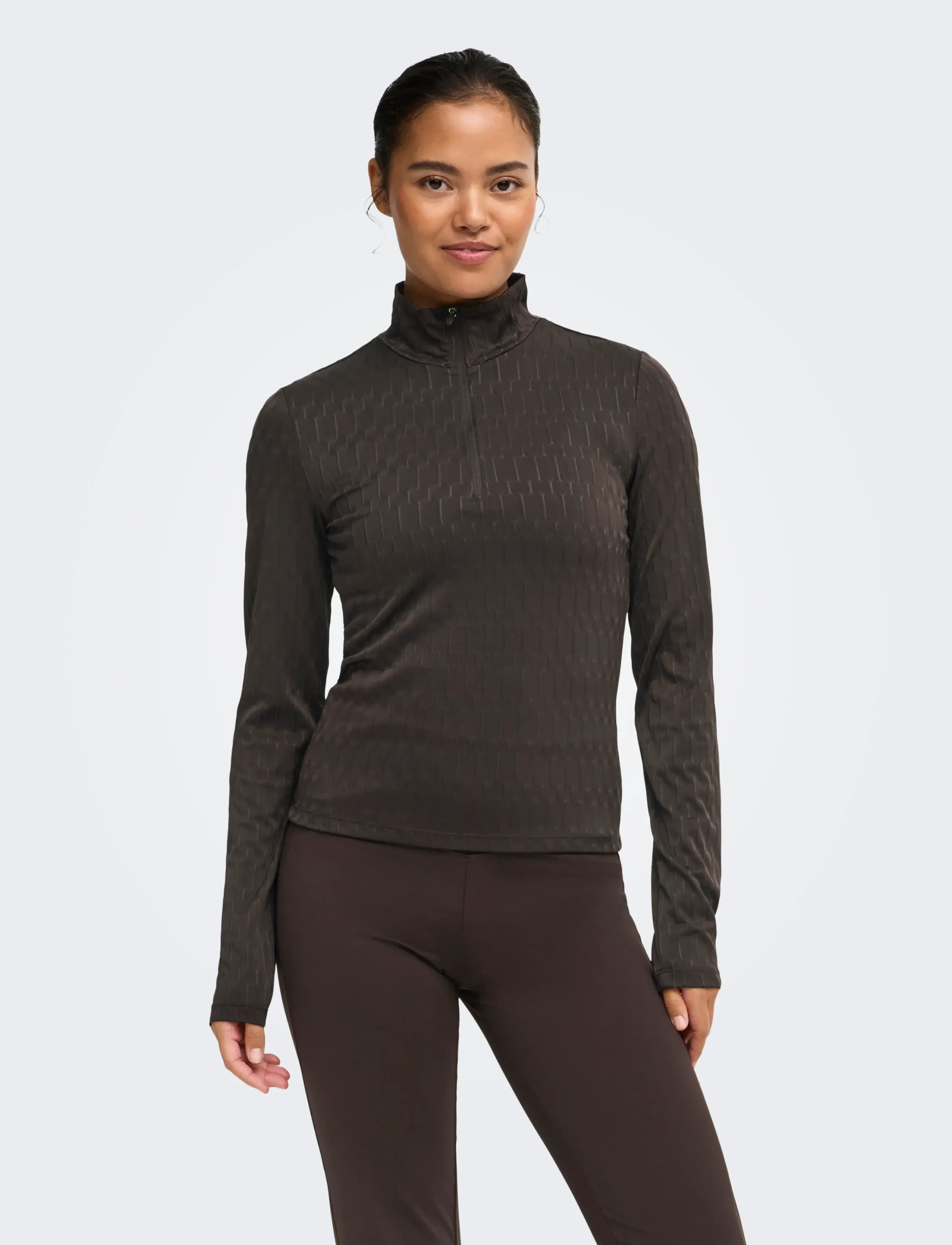 Only Play - ONPFRIDA HN HZ LS SHORT TOP - langarmshirts - chocolate torte - 0