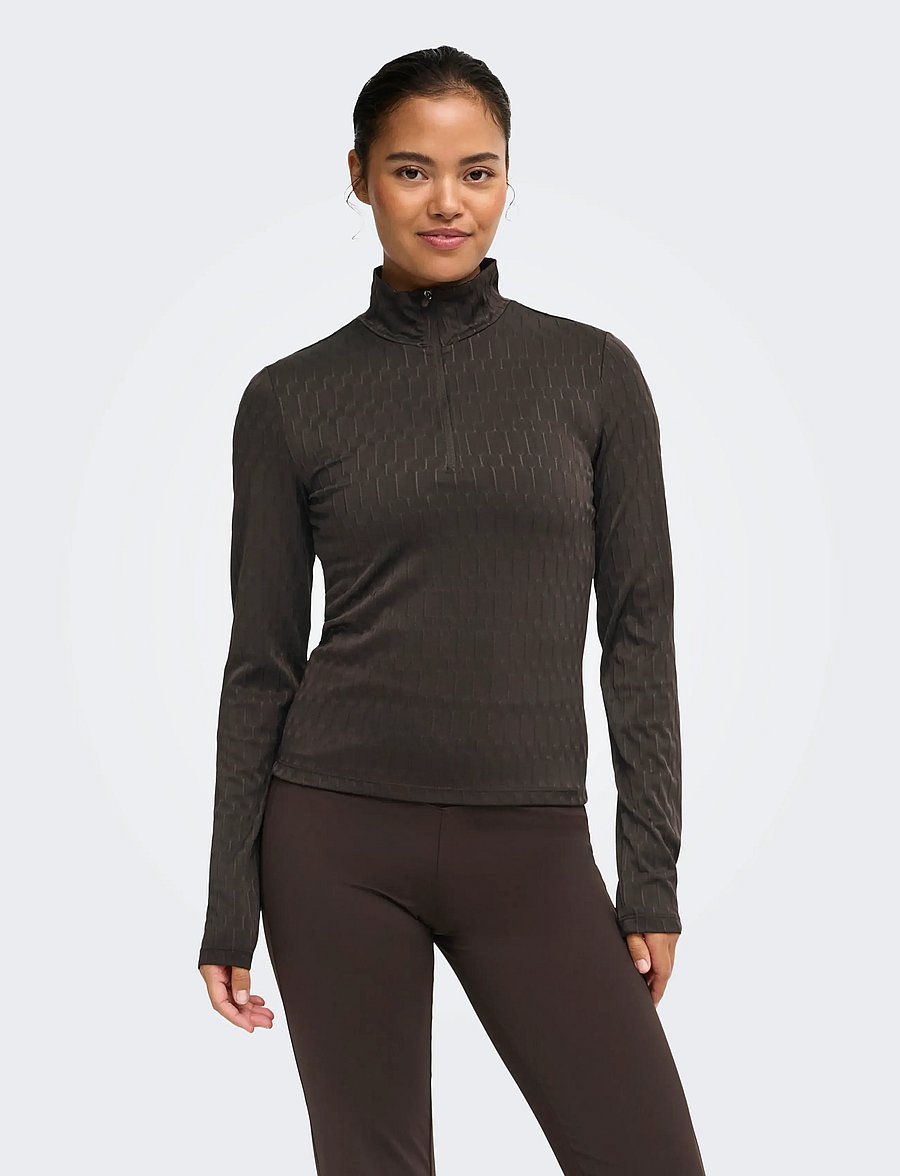 Only Play - ONPFRIDA HN HZ LS SHORT TOP - langarmshirts - chocolate torte - 0