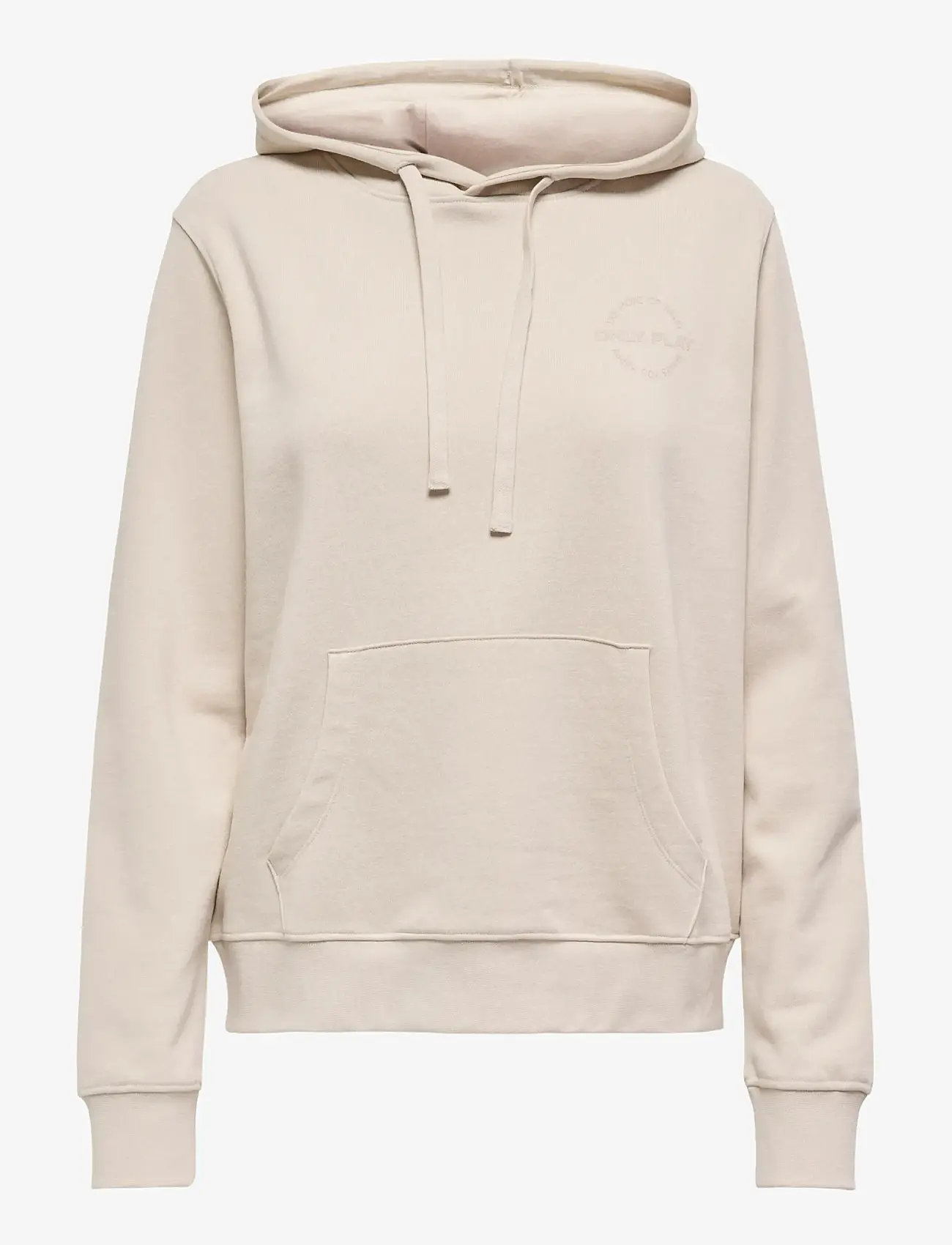 Only Play - ONPJONI LIFE HOOD LS LOOSE BRUSH SWT - huvtröjor - pumice stone - 0
