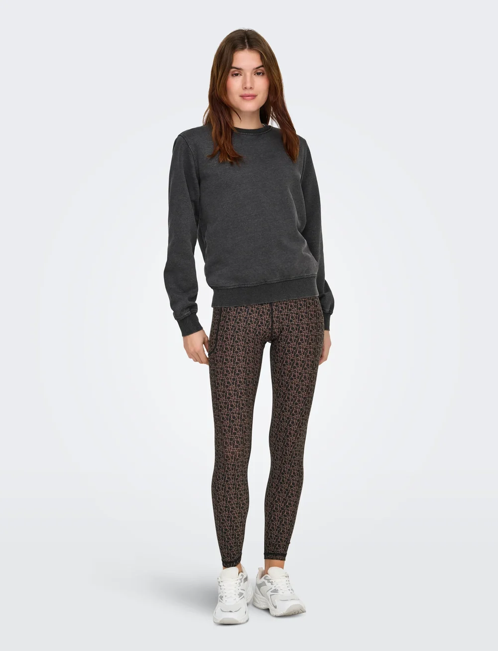 Only Play - ONPJUNA LIFE ON LS BRUSH LOOSE SWT - oberteile - black - 4