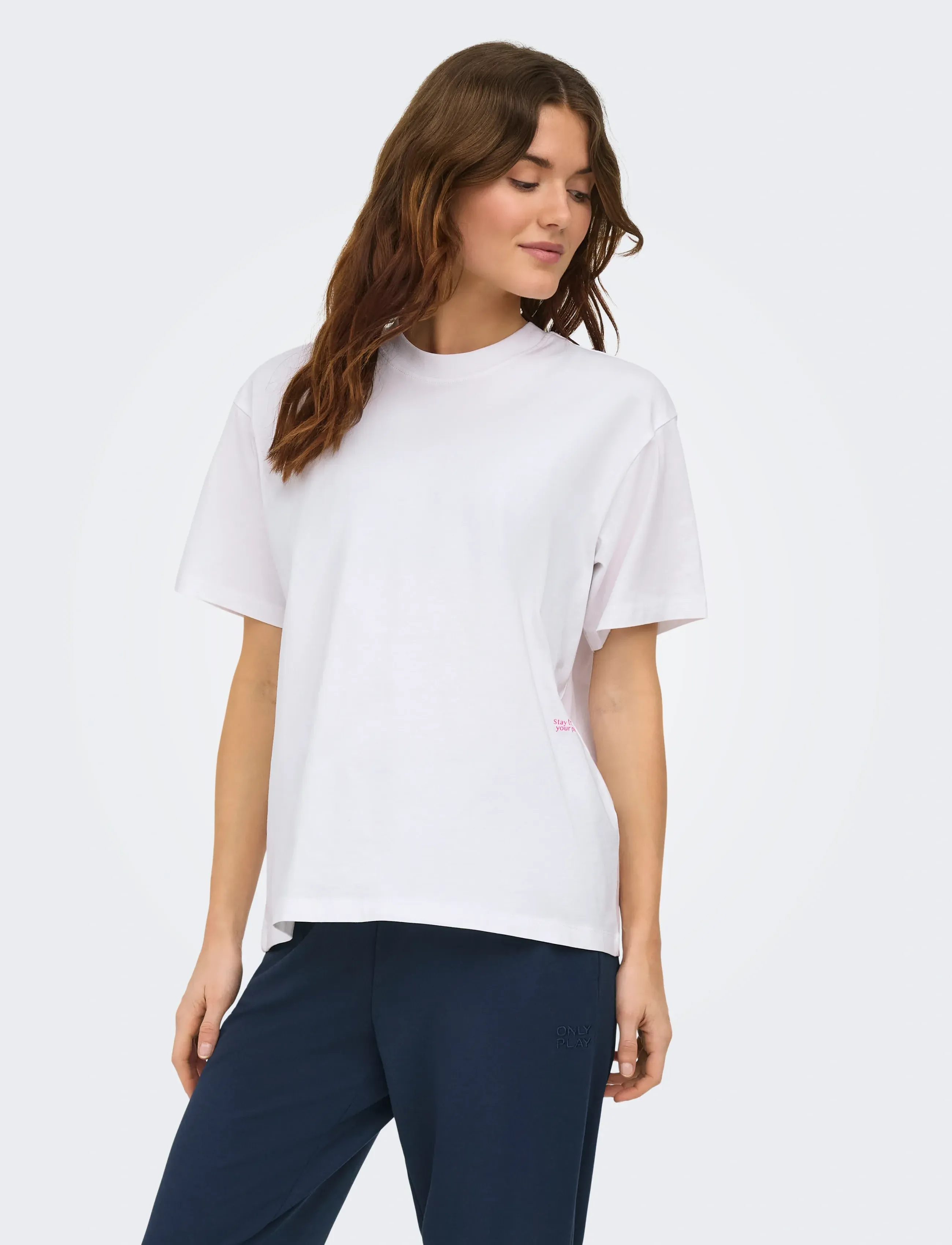 Only Play ONPJANA LIFE ON SS LOOSE JRS TEE - T-shirts & Toppar - WHITE / white