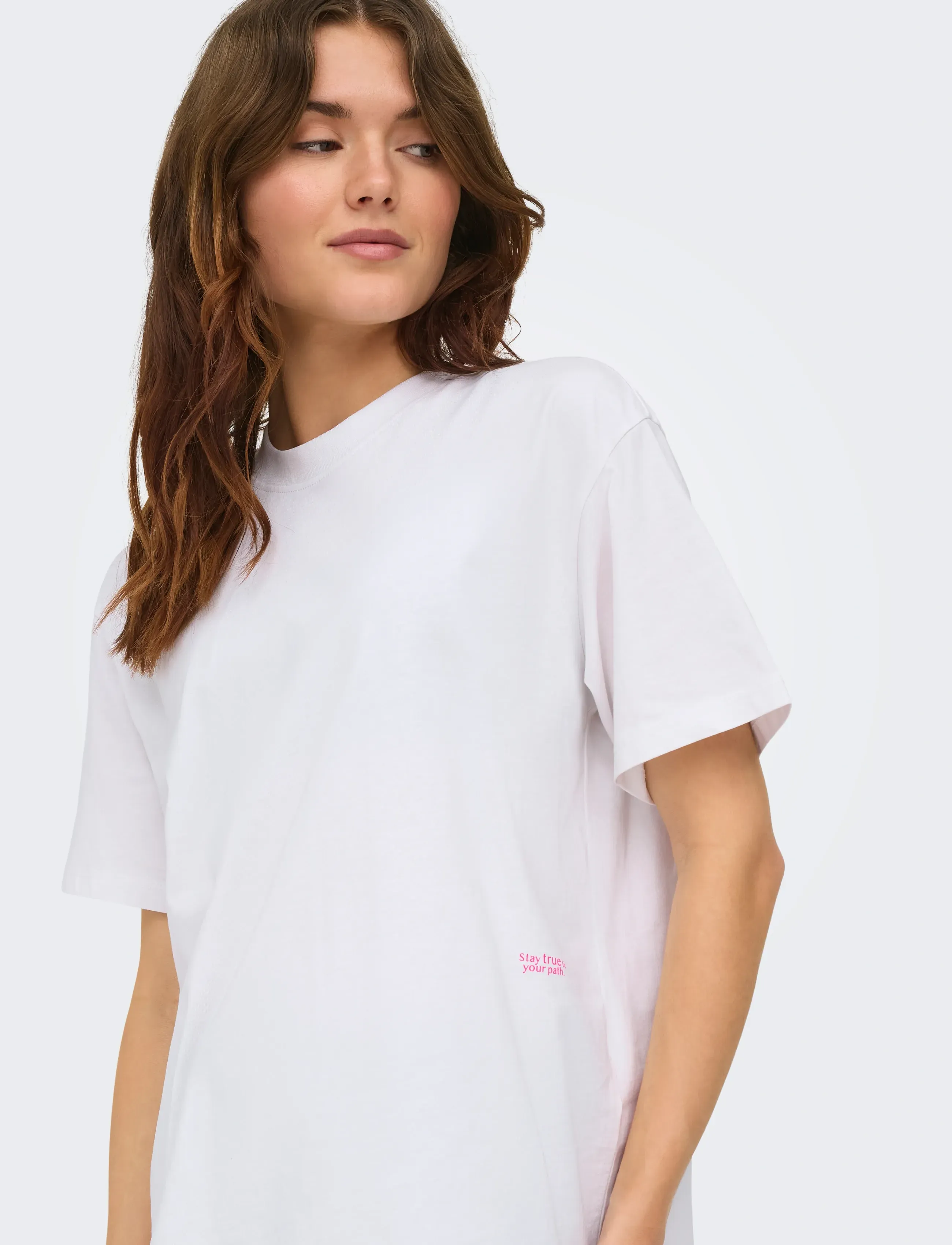 Only Play - ONPJANA LIFE ON SS LOOSE JRS TEE - t-shirty - white - 5