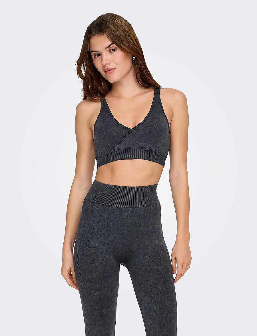 Only Play - ONPJOA-2 WRAP SEAM BRA - spordirinnahoidjad - black - 0