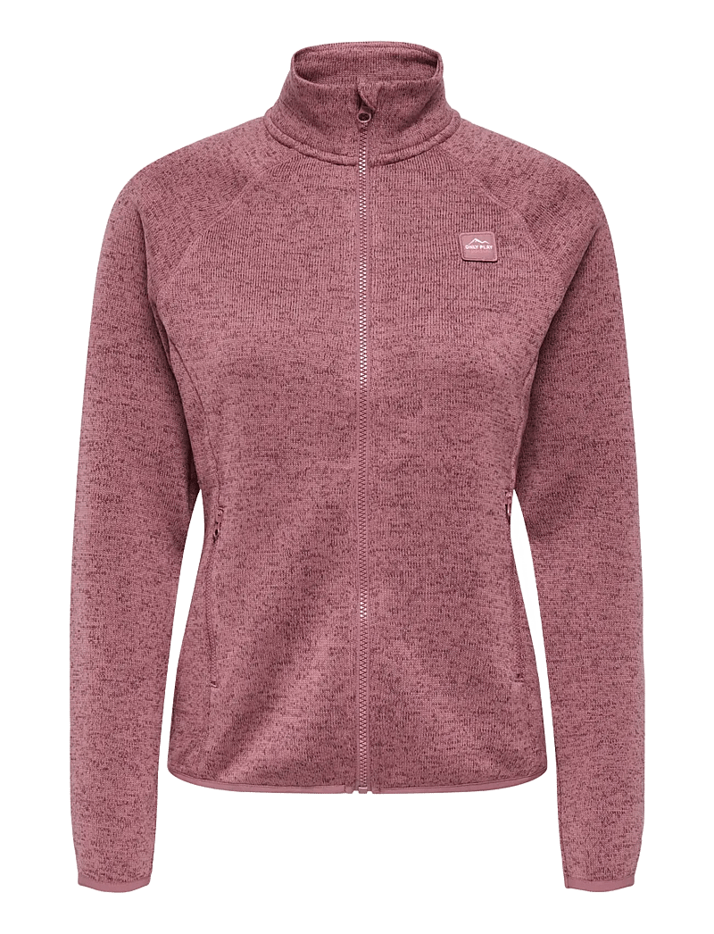 Only Play - ONPNEW-JANE HN FZ LS KNIT FLEECE JCK - friluftsjakker - rose brown - 1