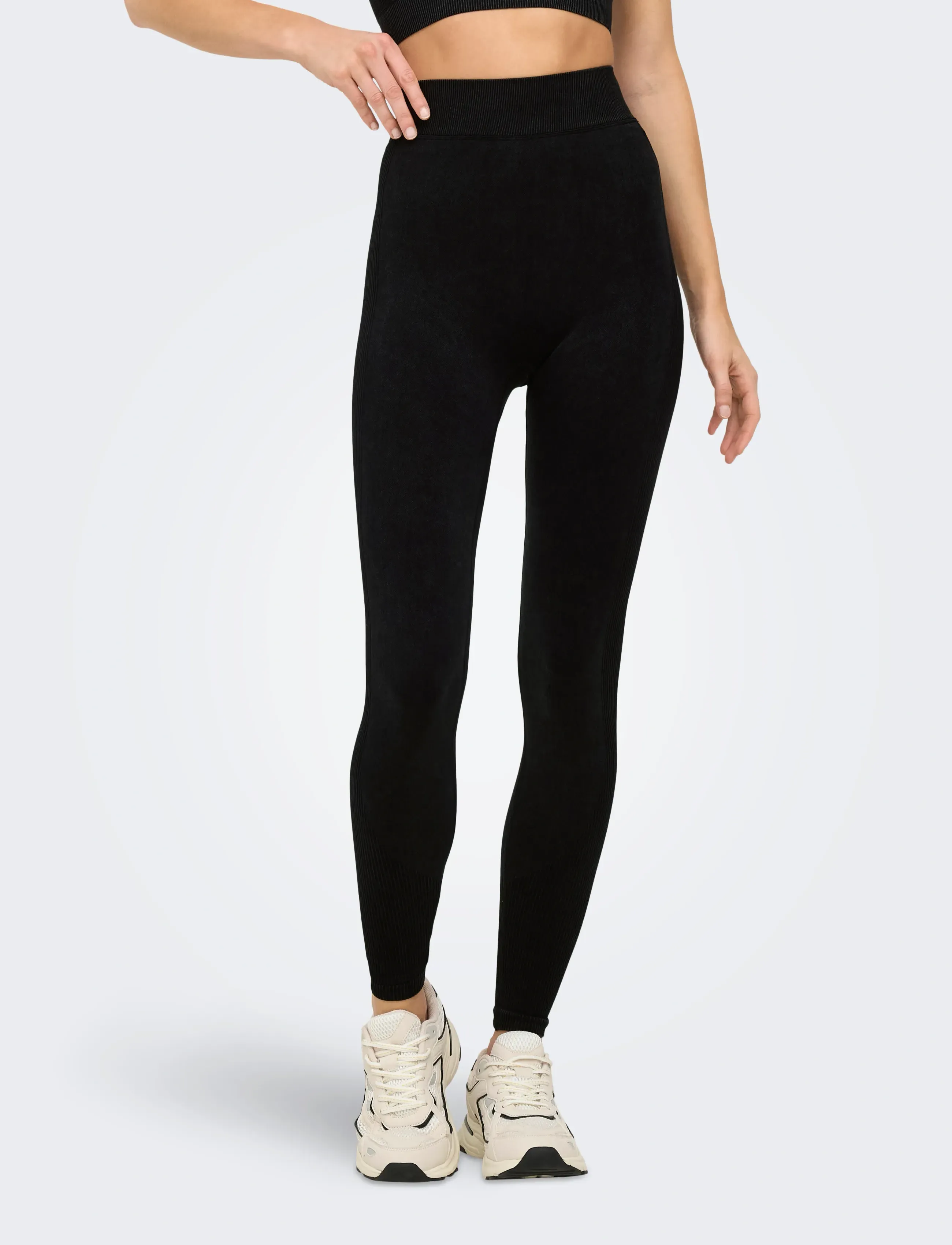 Only Play Onpedda Hw Seam Scrunch Tights Noos, S, Black, Sportsbukser > Sportstræningsbukser, Dame