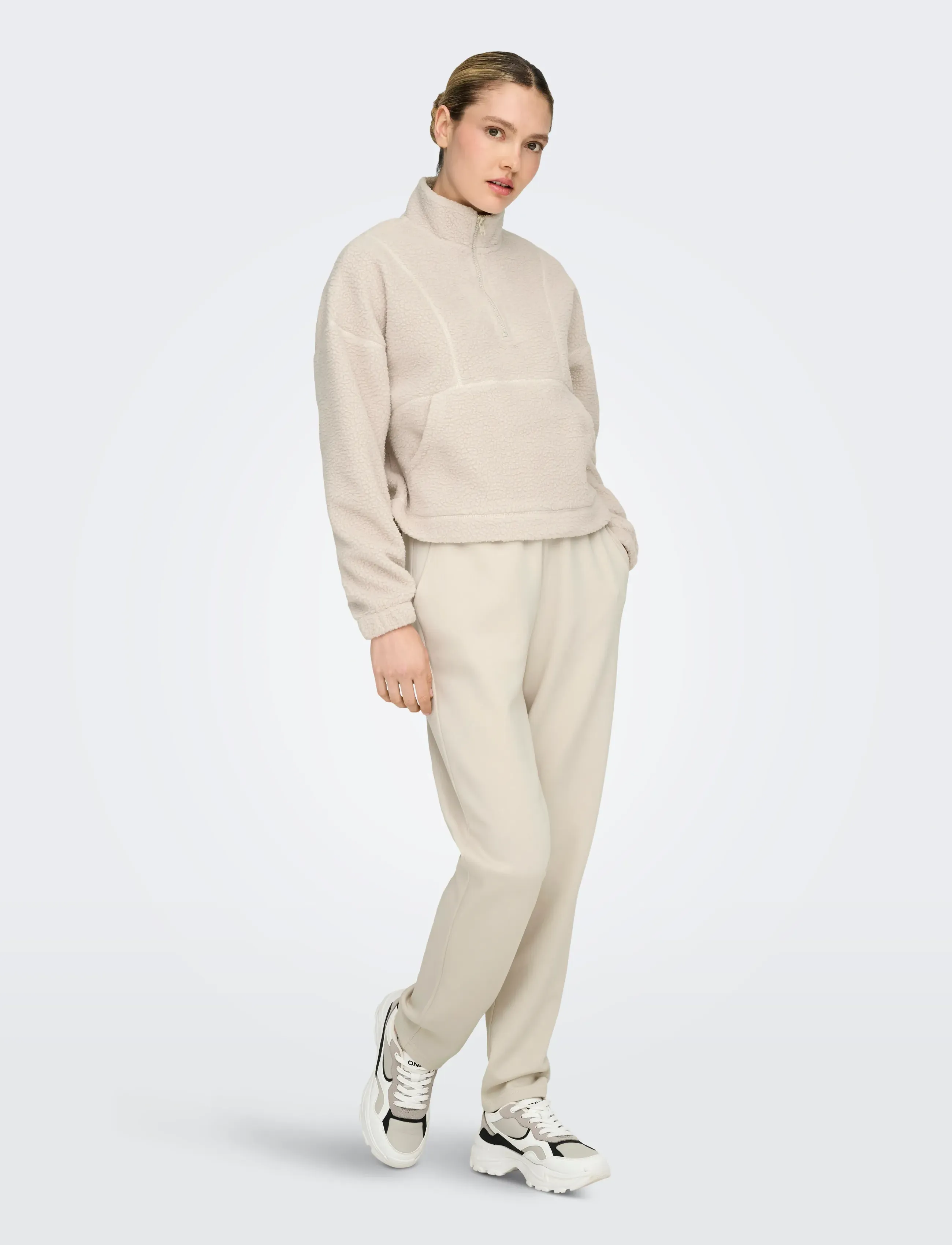 Only Play - ONPLOUNGE HW TAPERED SWT PNT NOOS - treeningpüksid - pumice stone - 4
