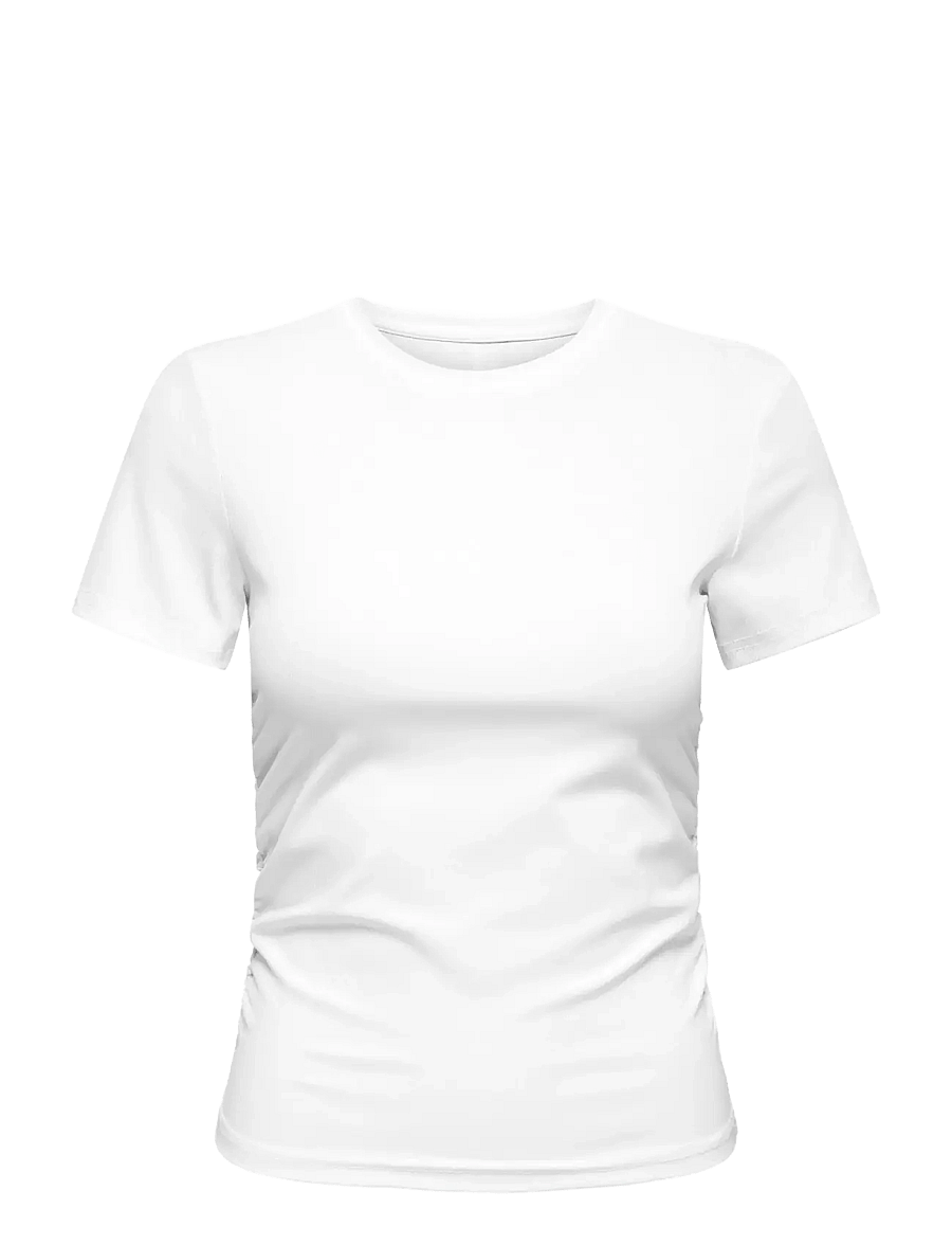 Only Play - ONPCILA ON SS SHORT RIB TOP - alussärgid ja t-särgid - white - 1