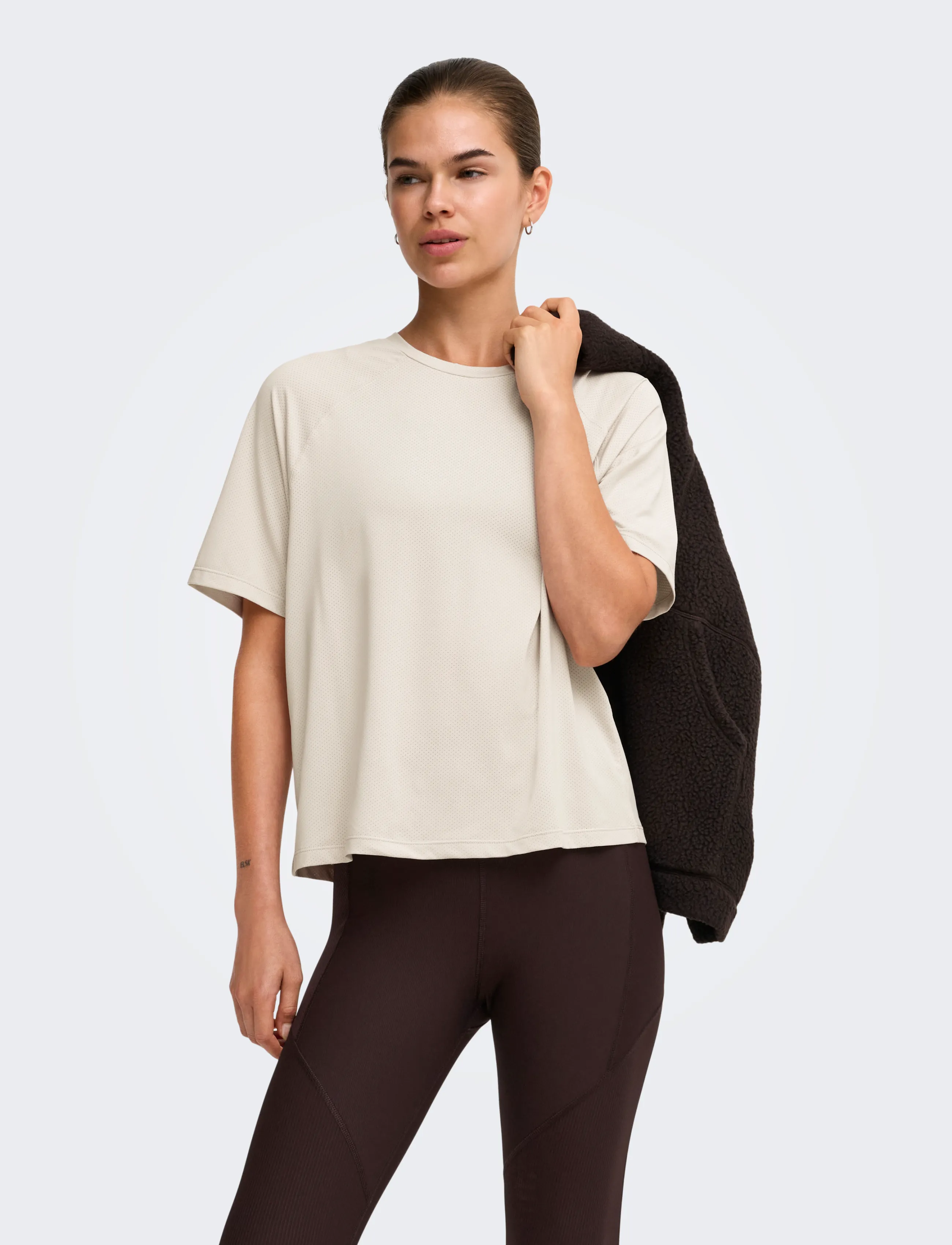 Only Play Onpsille On Ss Loose Tee, XS, Sports Oberteile & T-shirts, Creme - Sport Frauen