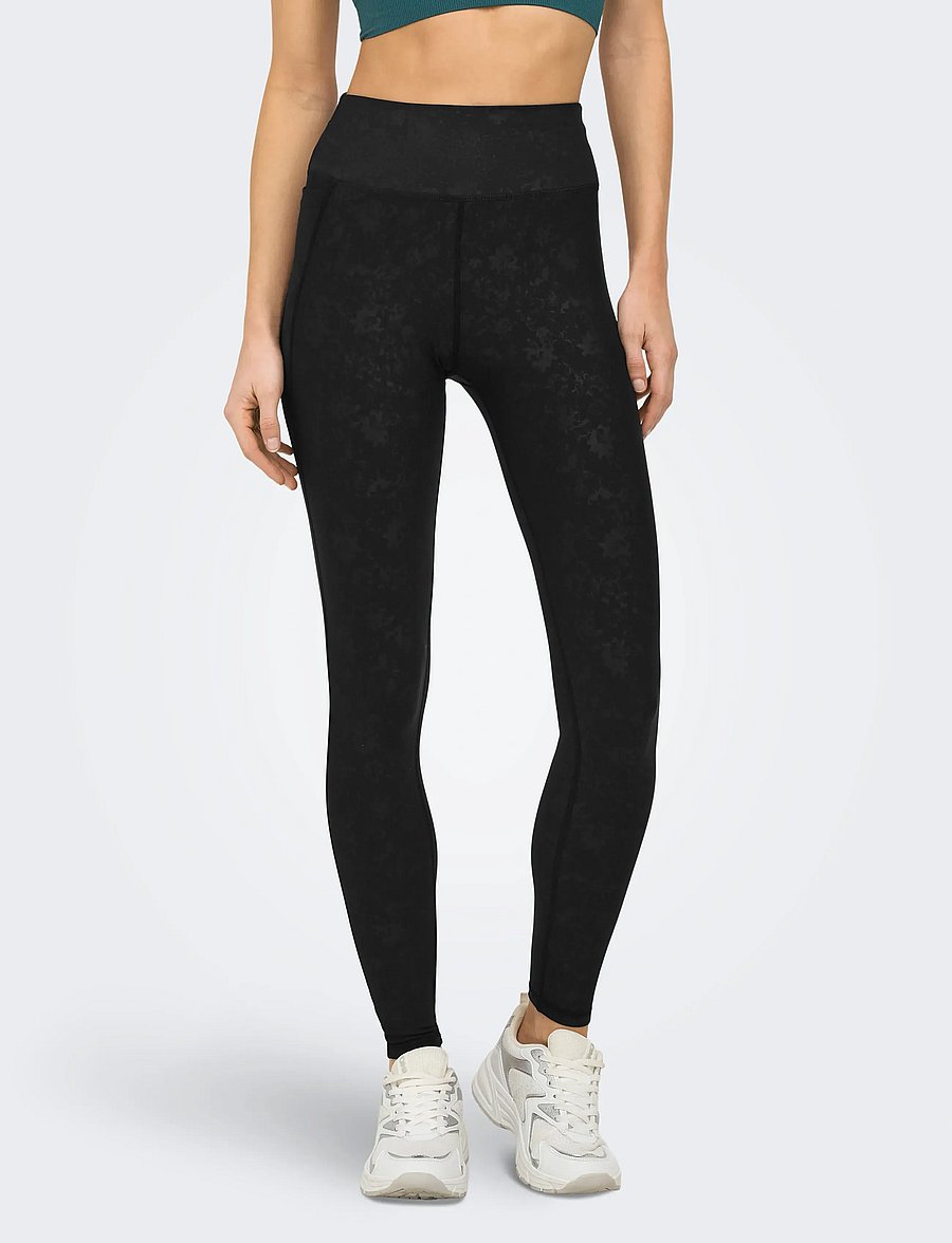 Only Play - ONPJAM-2-MIE LIFE HW PCK AOP TIGHTS - fuld længde - black - 0