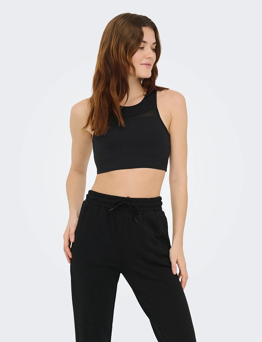 Only Play - ONPNEWPOSH-2 MESH SPORTS BRA - soutiens-gorge de sport - black - 0