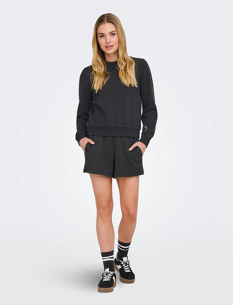 Only Play - ONPMI LIFE ON LS LOOSE SWT - overdele - black - 4