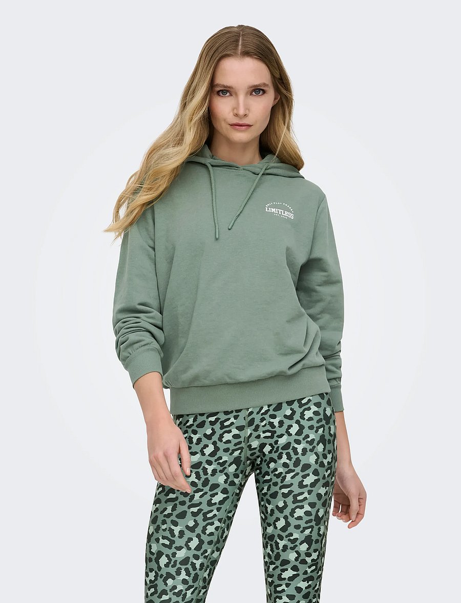 Only Play - ONPCAVA LIFE HOOD LS LOOSE SWT - hættetrøjer - laurel wreath - 0