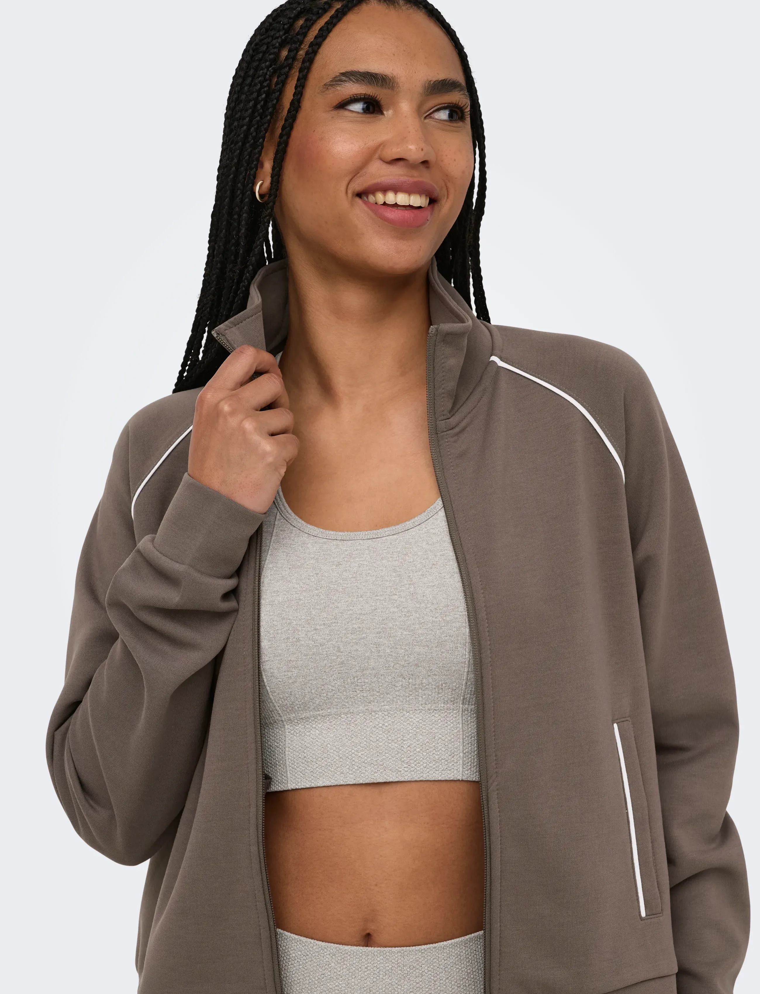 Only Play - ONPSAGE HN PIPING SWT CARDIGAN - sweatshirts - falcon - 5