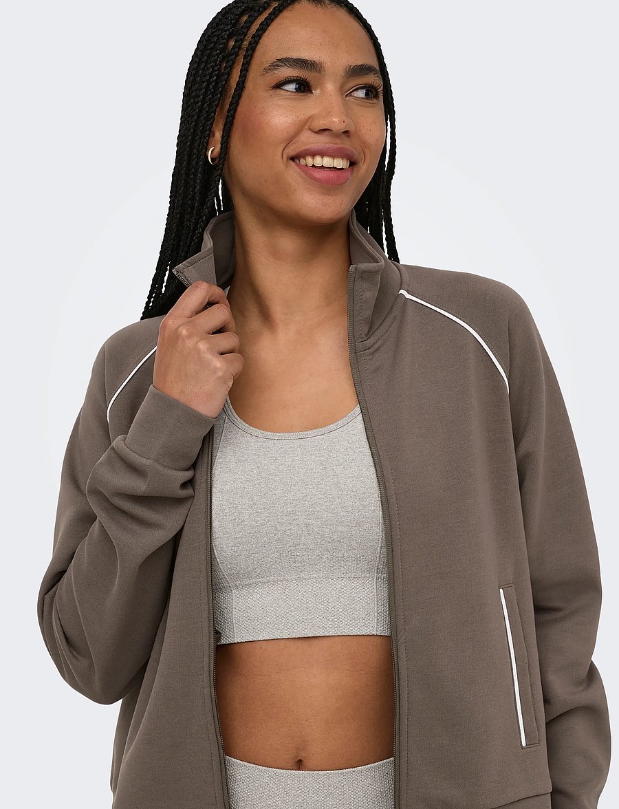 Only Play - ONPSAGE HN PIPING SWT CARDIGAN - sweatshirts - falcon - 5