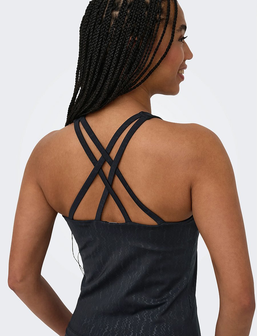 Only Play - ONPPOPPY SL STRING AOP TOP - tank tops - black - 5