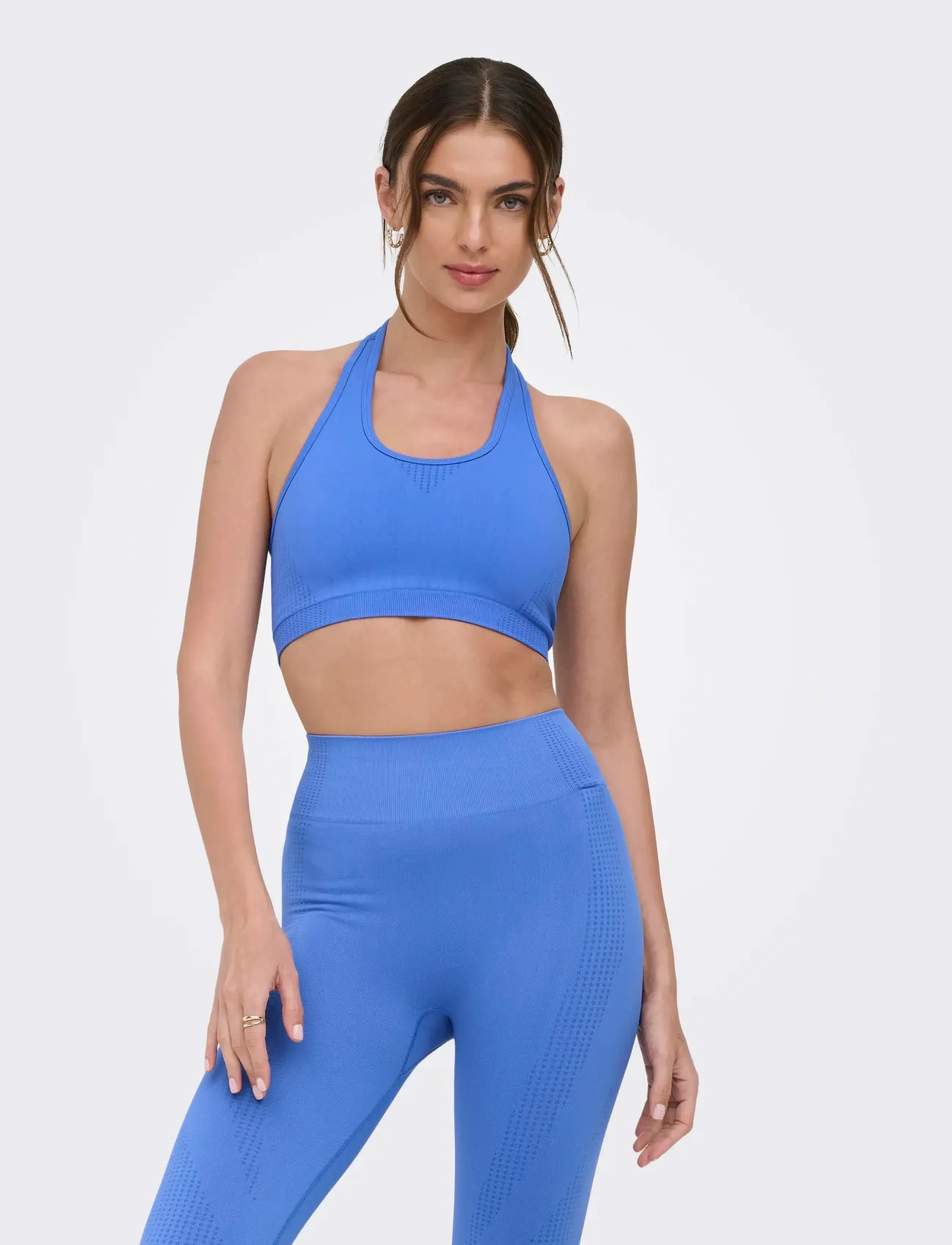 Only Play Onpjami Halterneck Top, M/L, Blue, Sport Crop Overdele > Sport Sleeveless Crop Overdele, Dame