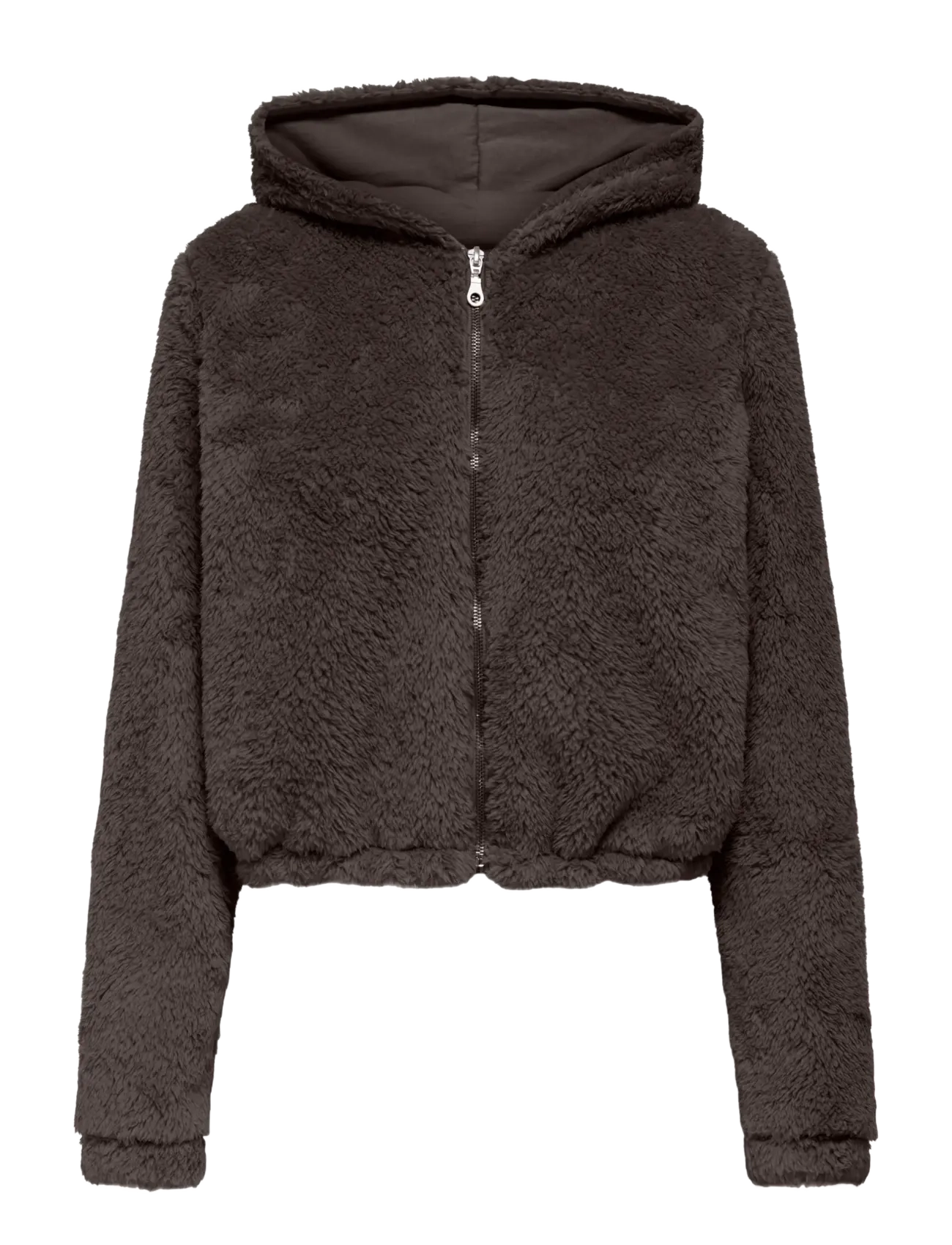Only Play ONPCAS-FLUF HOOD FZ LS SWT - Sweatshirts - CHOCOLATE TORTE / brown
