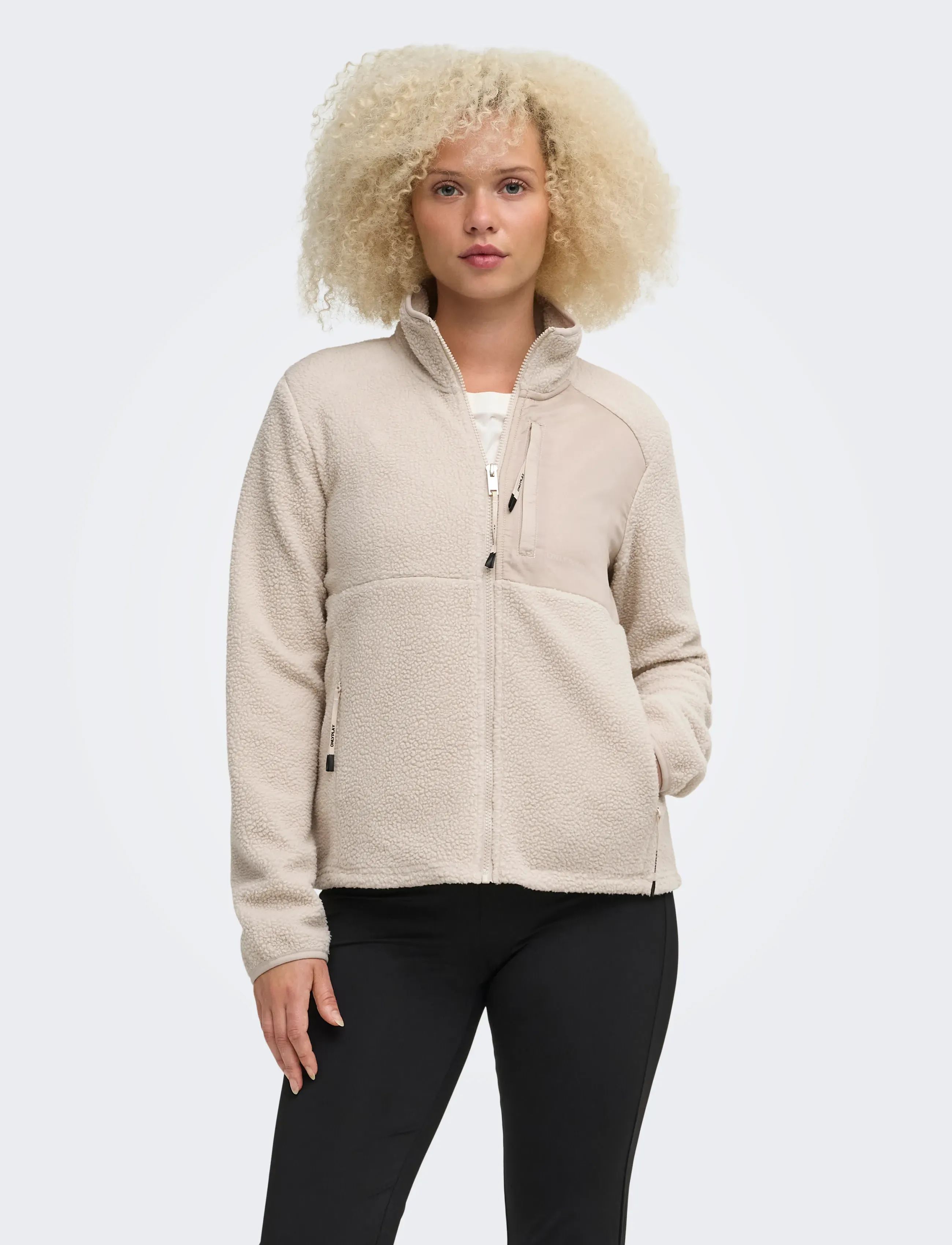 Only Play - ONPROAD HN FZ LS FLEECE JCK - outdoor jacken - pumice stone - 0