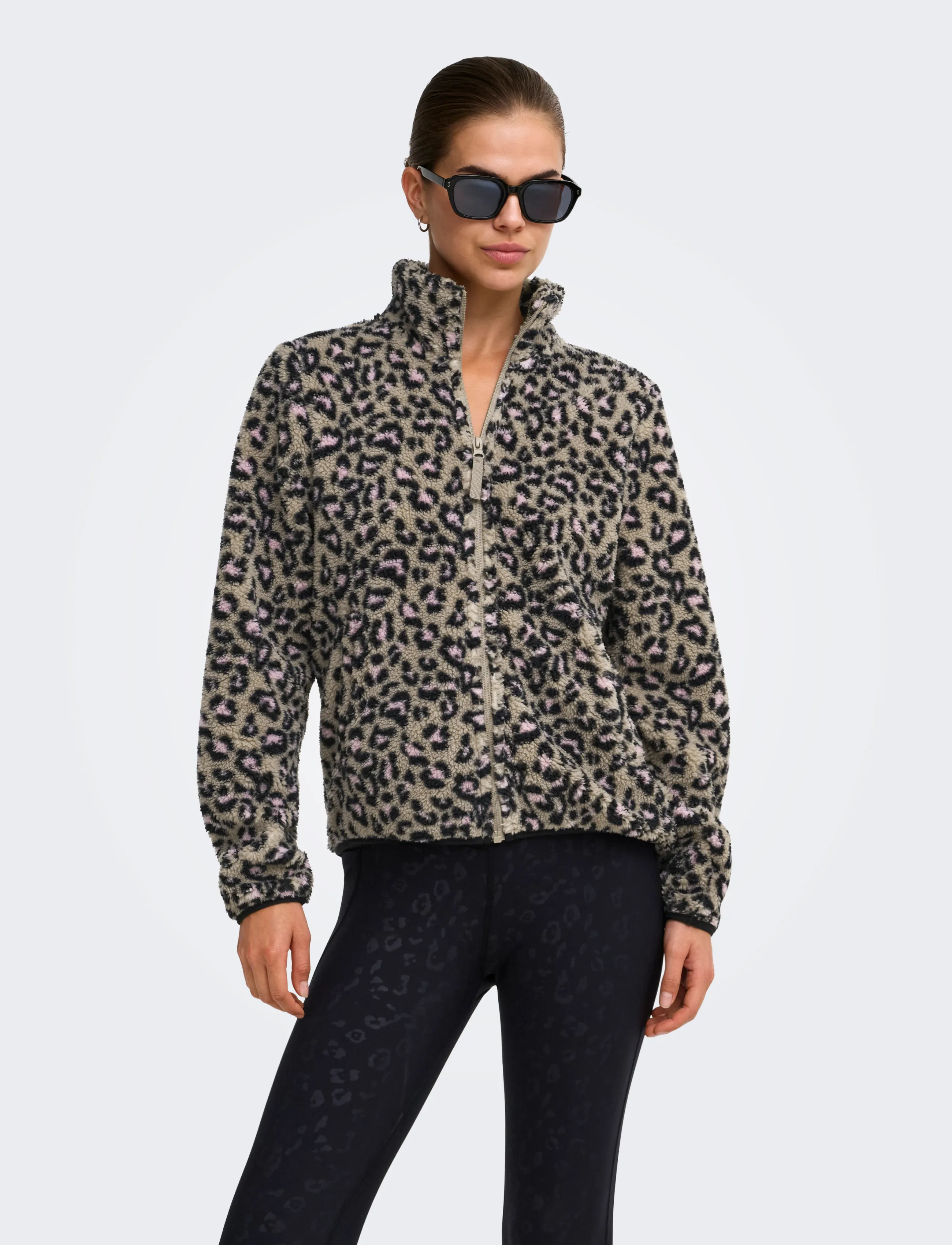 Only Play Onpdrew Hn Fz Ls Fleece Jck, XL, Beige, Sport Jackets > Sport Outdoor Jackets, Dame