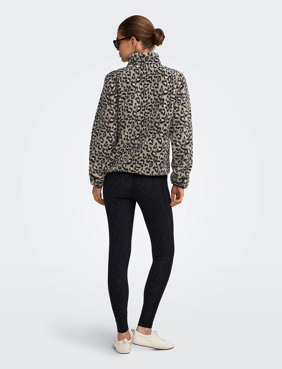Only Play - ONPDREW HN FZ LS FLEECE JCK - friluftsjackor - string - 3