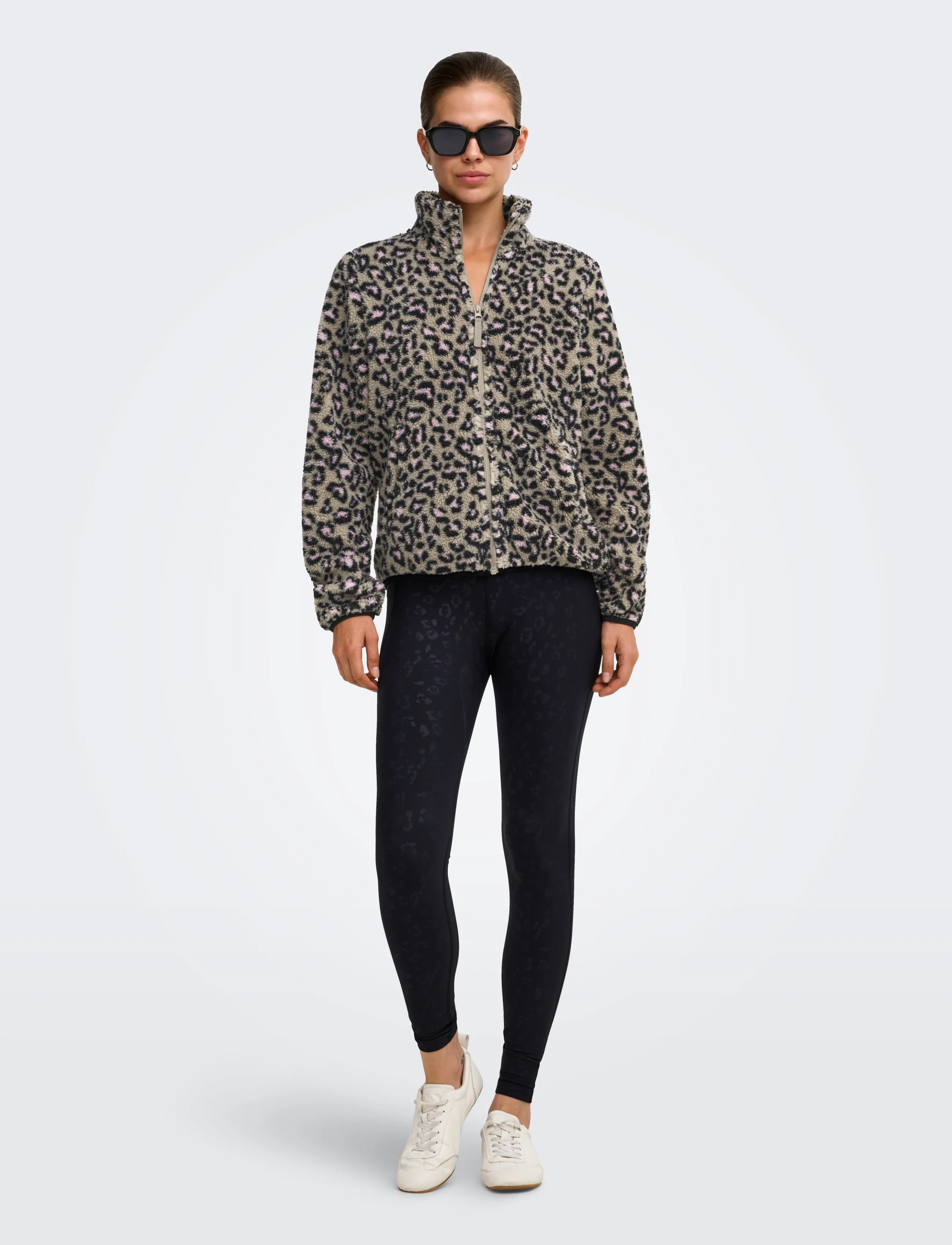 Only Play - ONPDREW HN FZ LS FLEECE JCK - friluftsjackor - string - 4