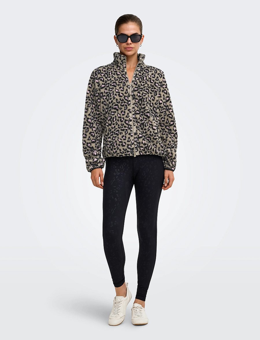 Only Play - ONPDREW HN FZ LS FLEECE JCK - friluftsjackor - string - 4