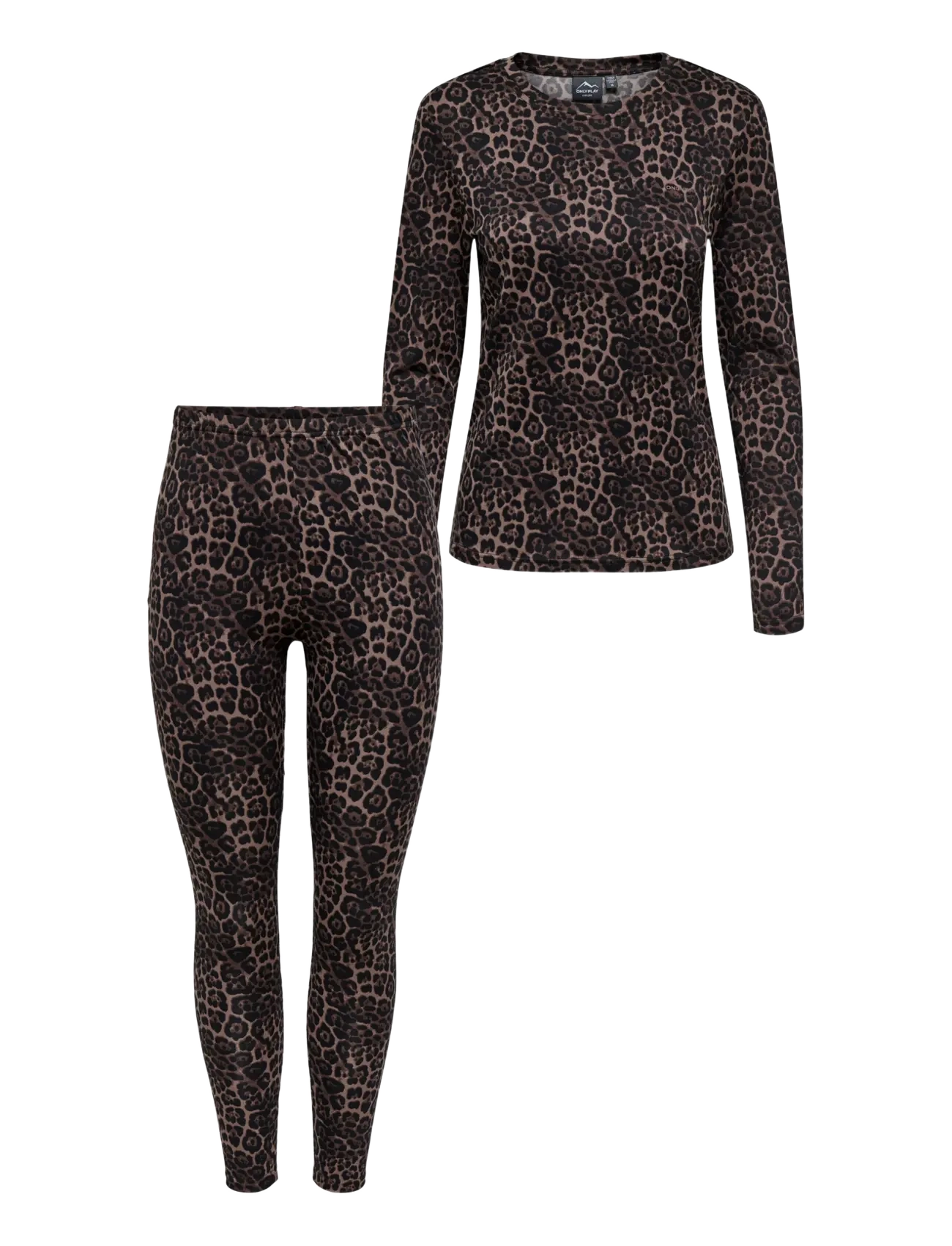 Only Play ONPDORY AOP BASELAYER SET - Funktionsunterwäsche - DEEP TAUPE / brown