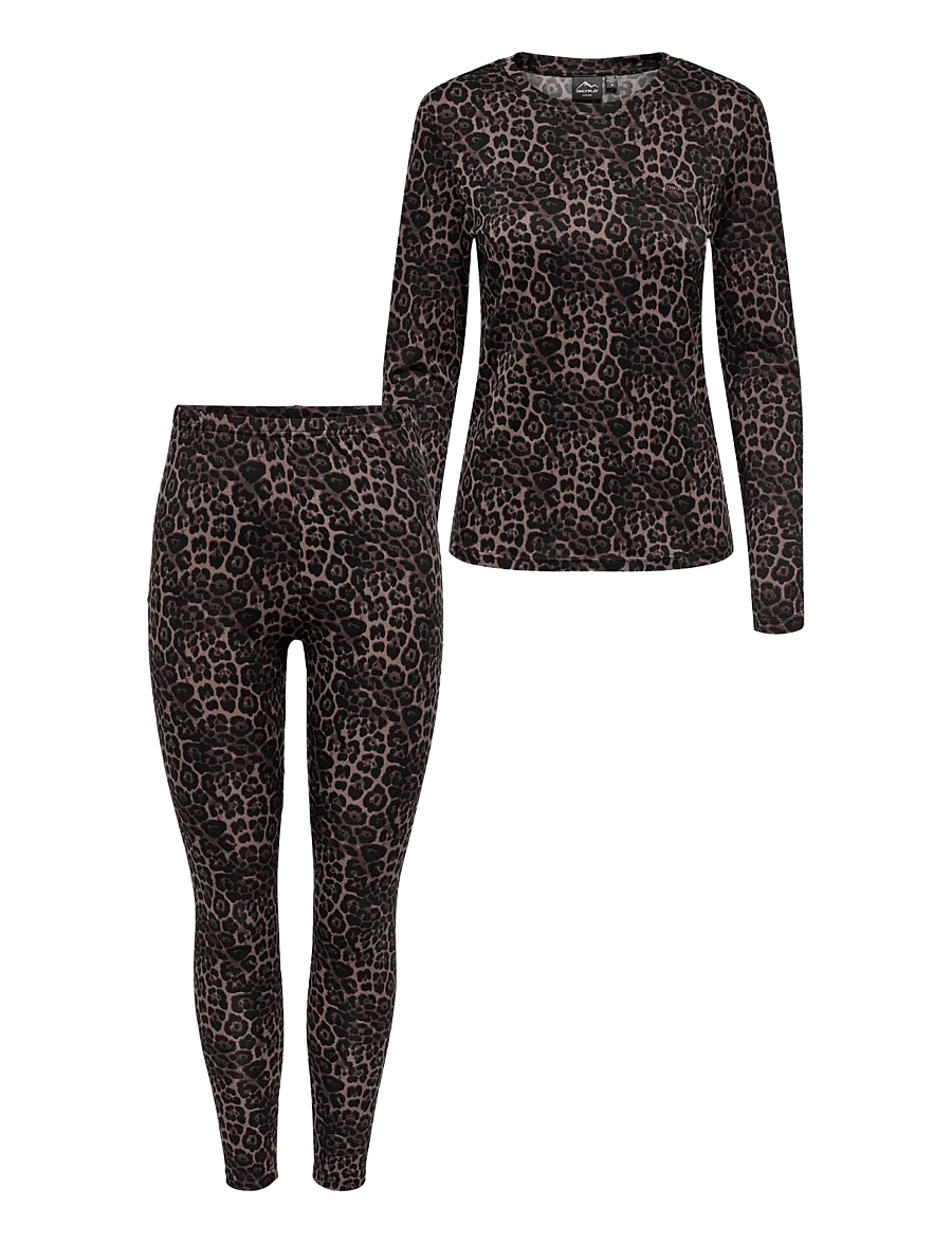 Only Play - ONPDORY AOP BASELAYER SET - deep taupe - 0