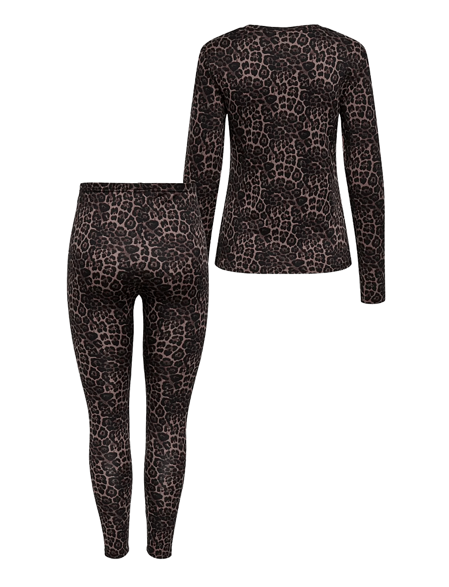 Only Play - ONPDORY AOP BASELAYER SET - deep taupe - 1