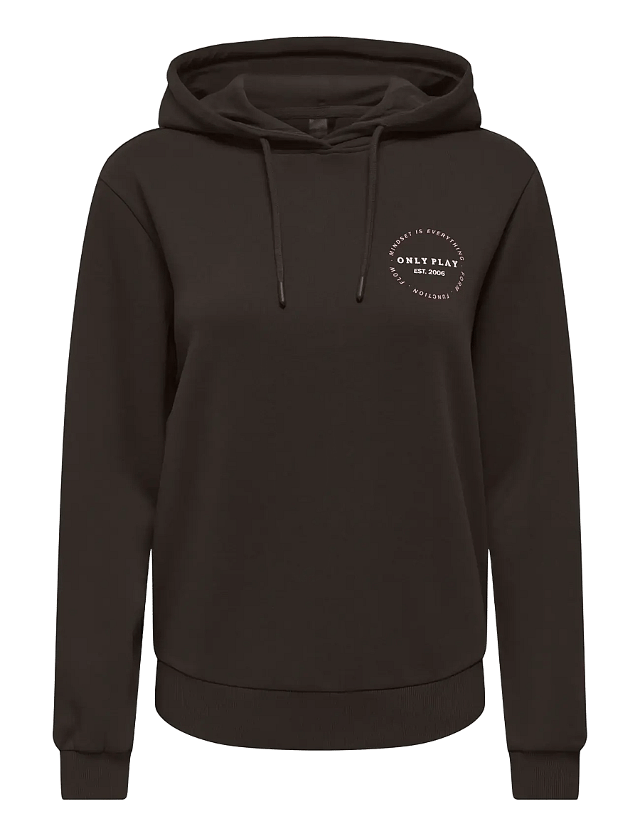 Only Play - ONPCAVA HOOD LS LOOSE BRUSH SWT - overdele - chocolate torte - 1