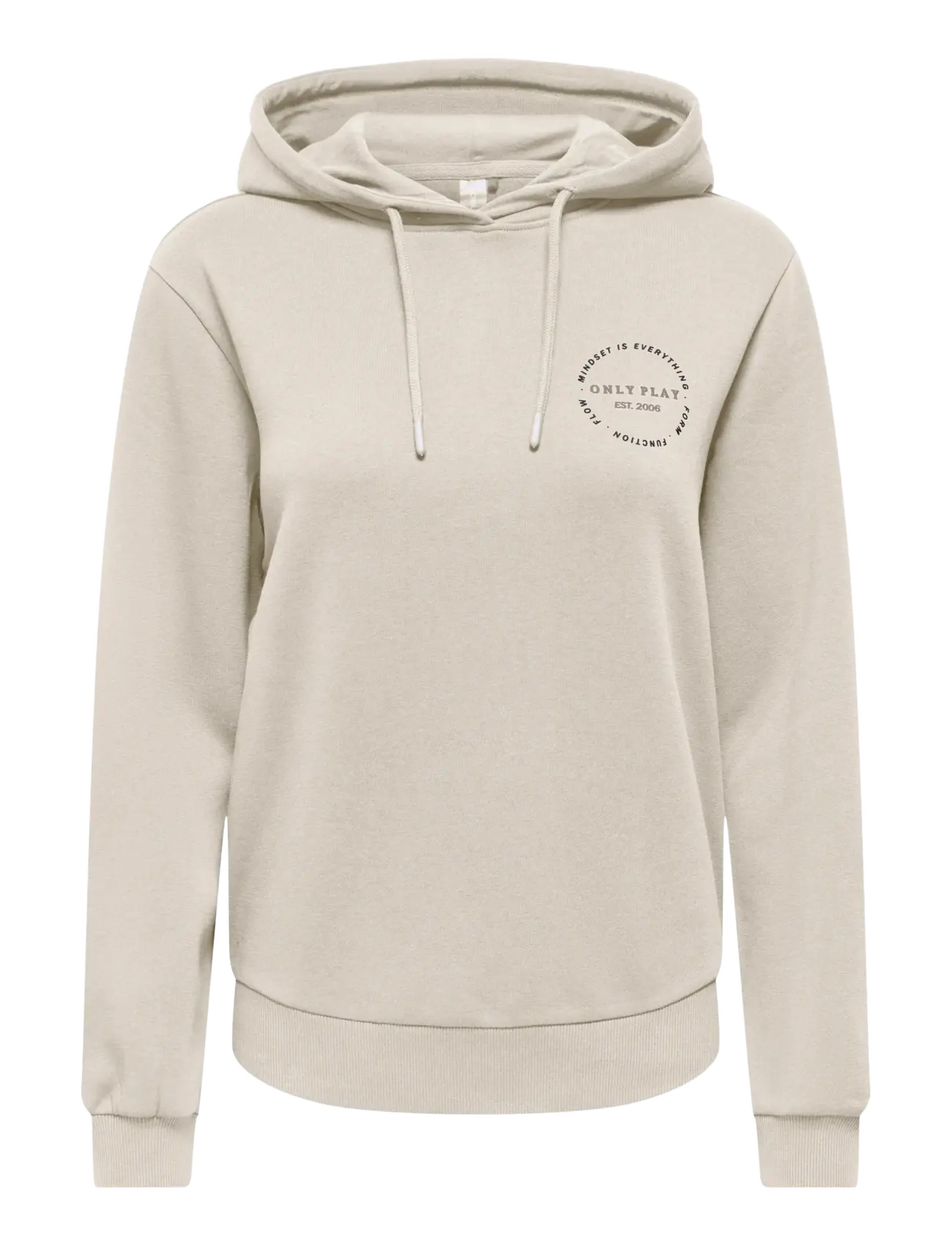 Only Play ONPCAVA HOOD LS LOOSE BRUSH SWT - Sweatshirts - PUMICE STONE / beige
