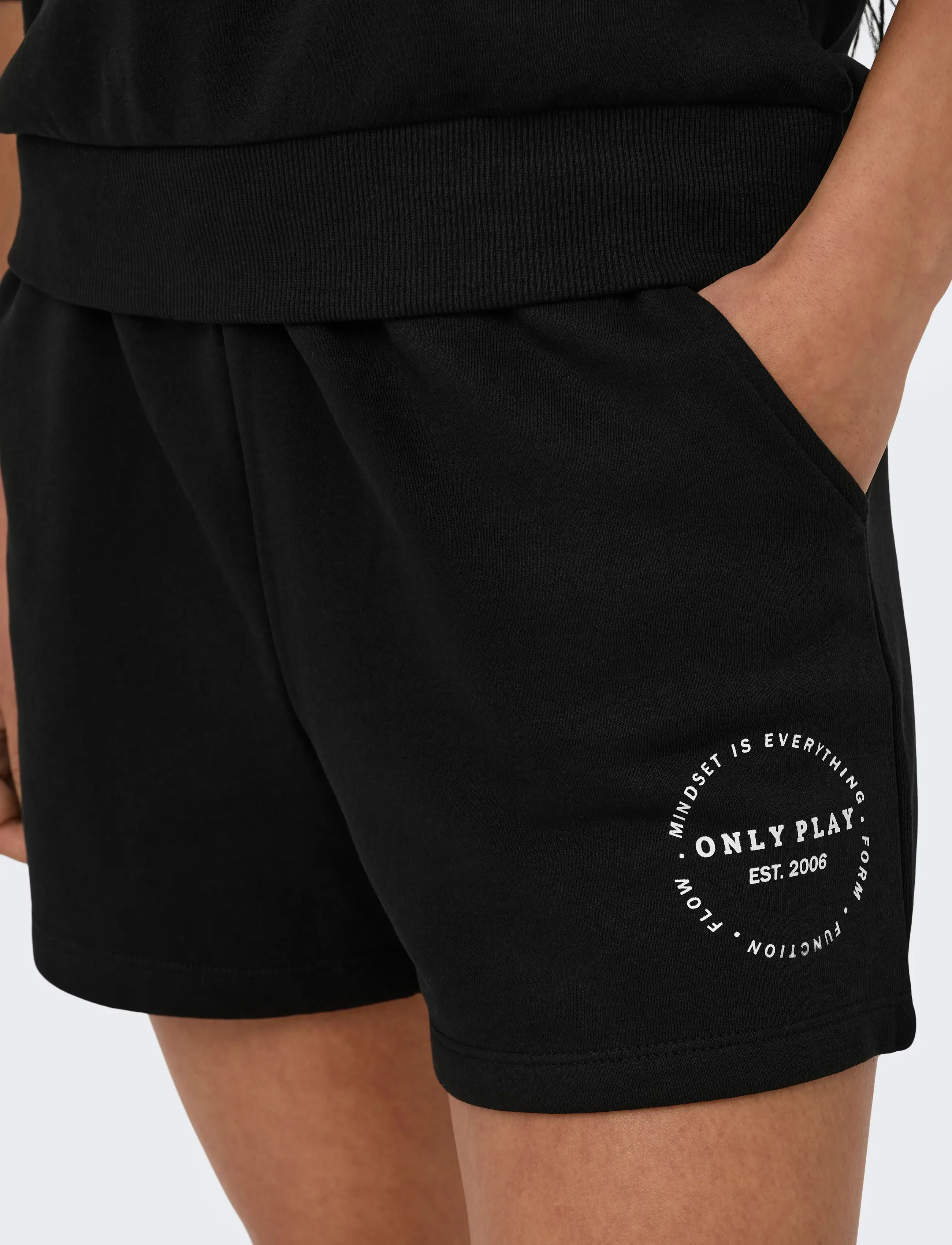 Only Play - ONPCAVA HW BRUSH SWT SHORTS - hosen - black - 5