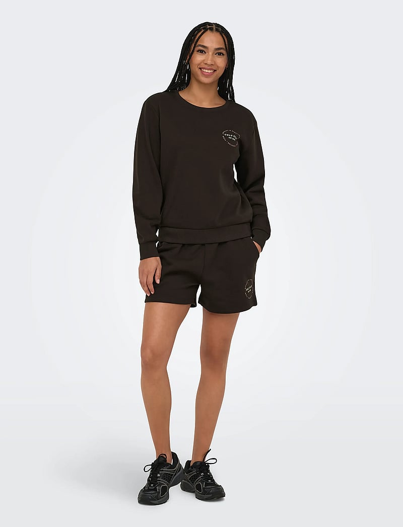 Only Play - ONPCAVA HW BRUSH SWT SHORTS - hosen - chocolate torte - 4