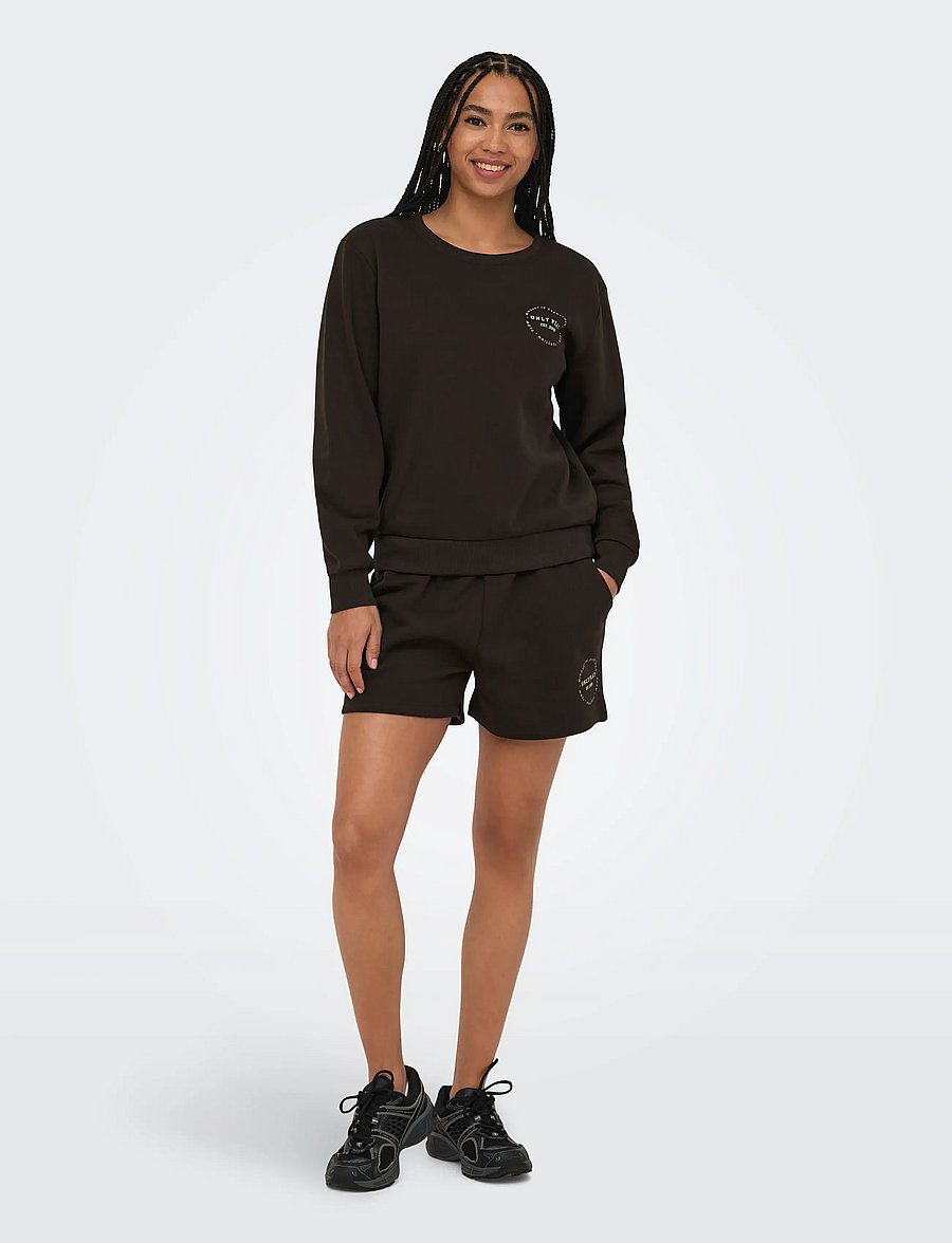 Only Play - ONPCAVA HW BRUSH SWT SHORTS - hosen - chocolate torte - 4