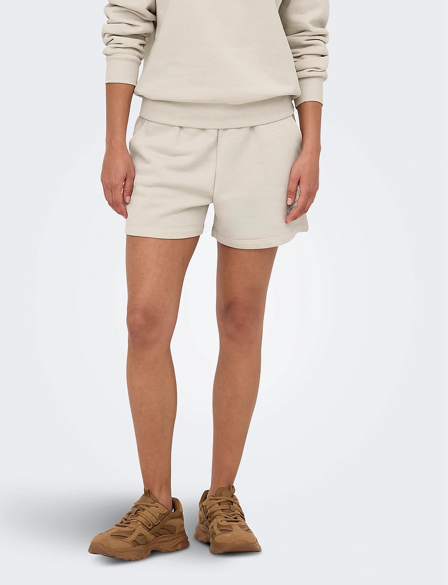 Only Play - ONPCAVA HW BRUSH SWT SHORTS - nederdelar - pumice stone - 0