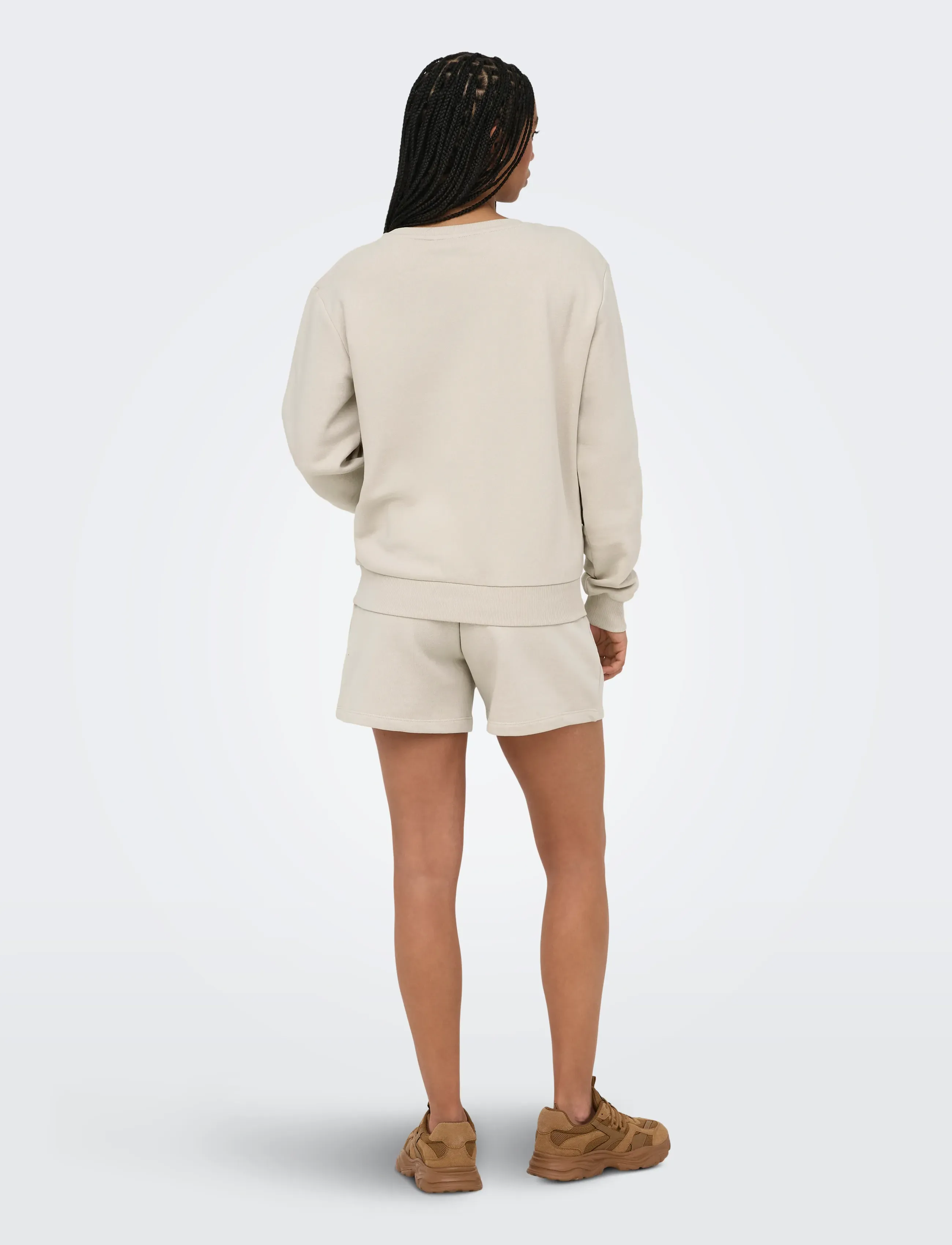 Only Play - ONPCAVA HW BRUSH SWT SHORTS - bottoms - pumice stone - 3