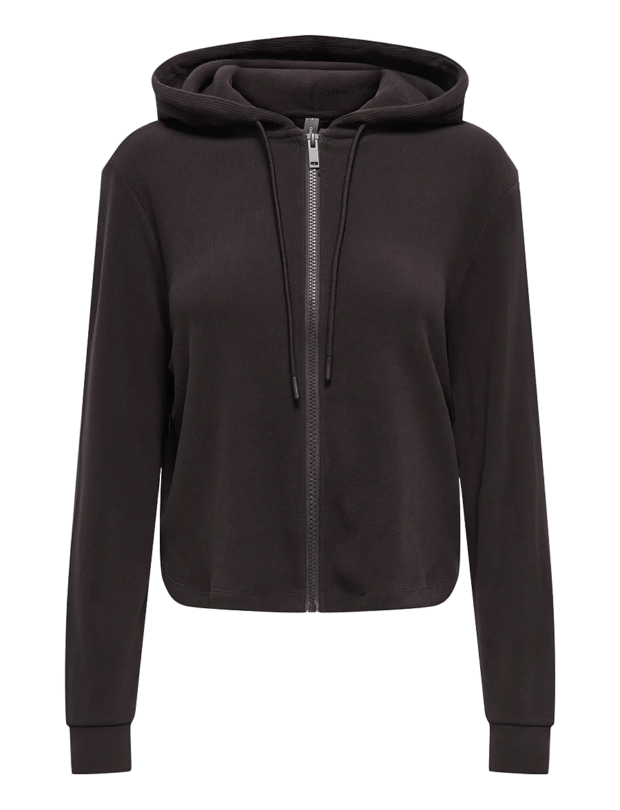 Only Play - ONPHOLLY HOOD RIB CARDIGAN - sweatshirts - chocolate torte - 0