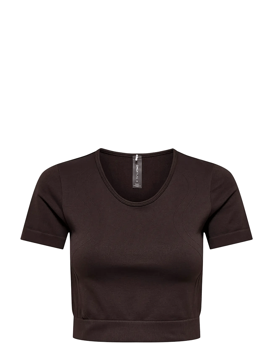 Only Play - ONPALVA SS SEAM TOP - t-shirts - chocolate torte - 1