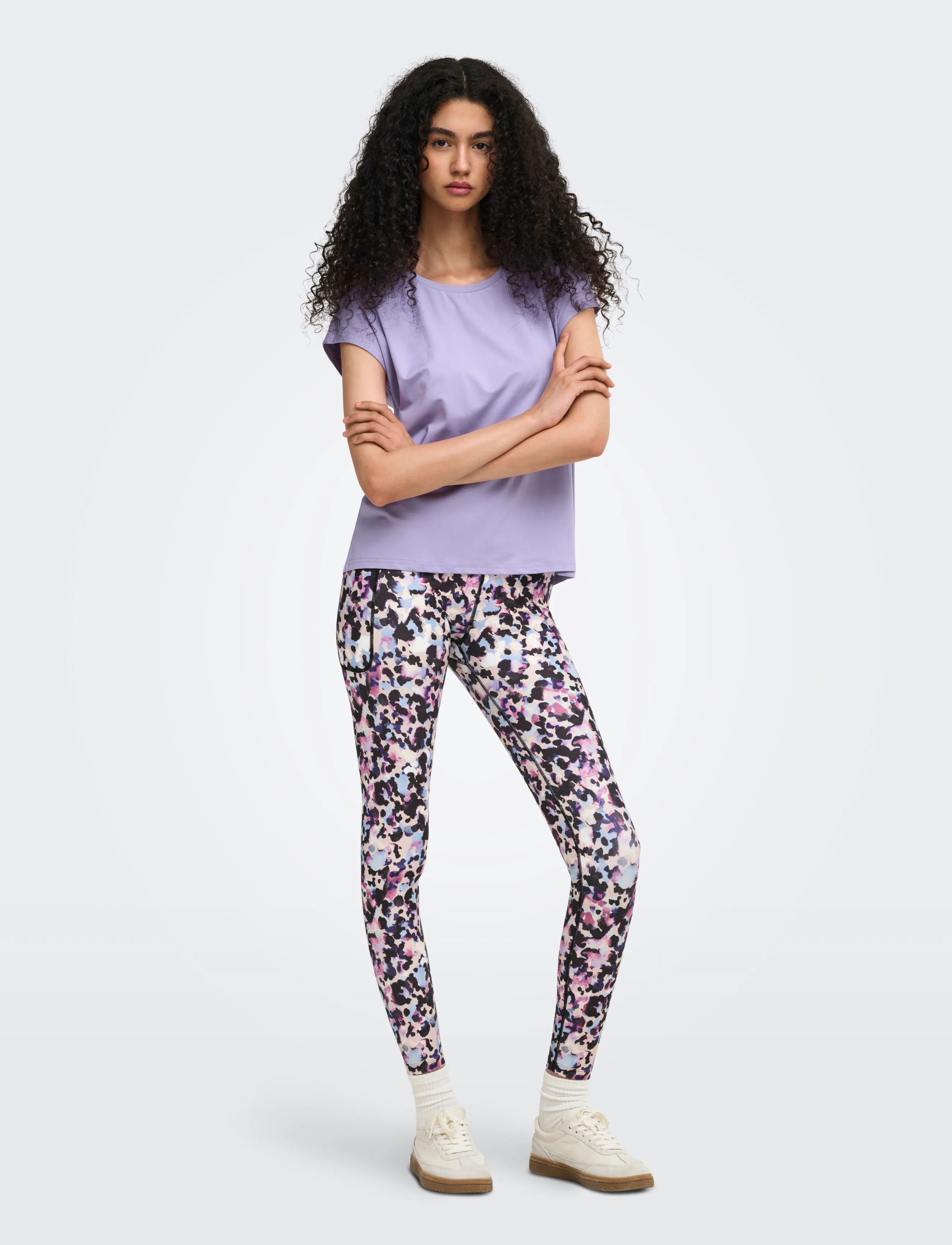 Only Play - ONPJAM-2-BEL HW AOP PCK TIGHTS - trainingstights - pumice stone - 4