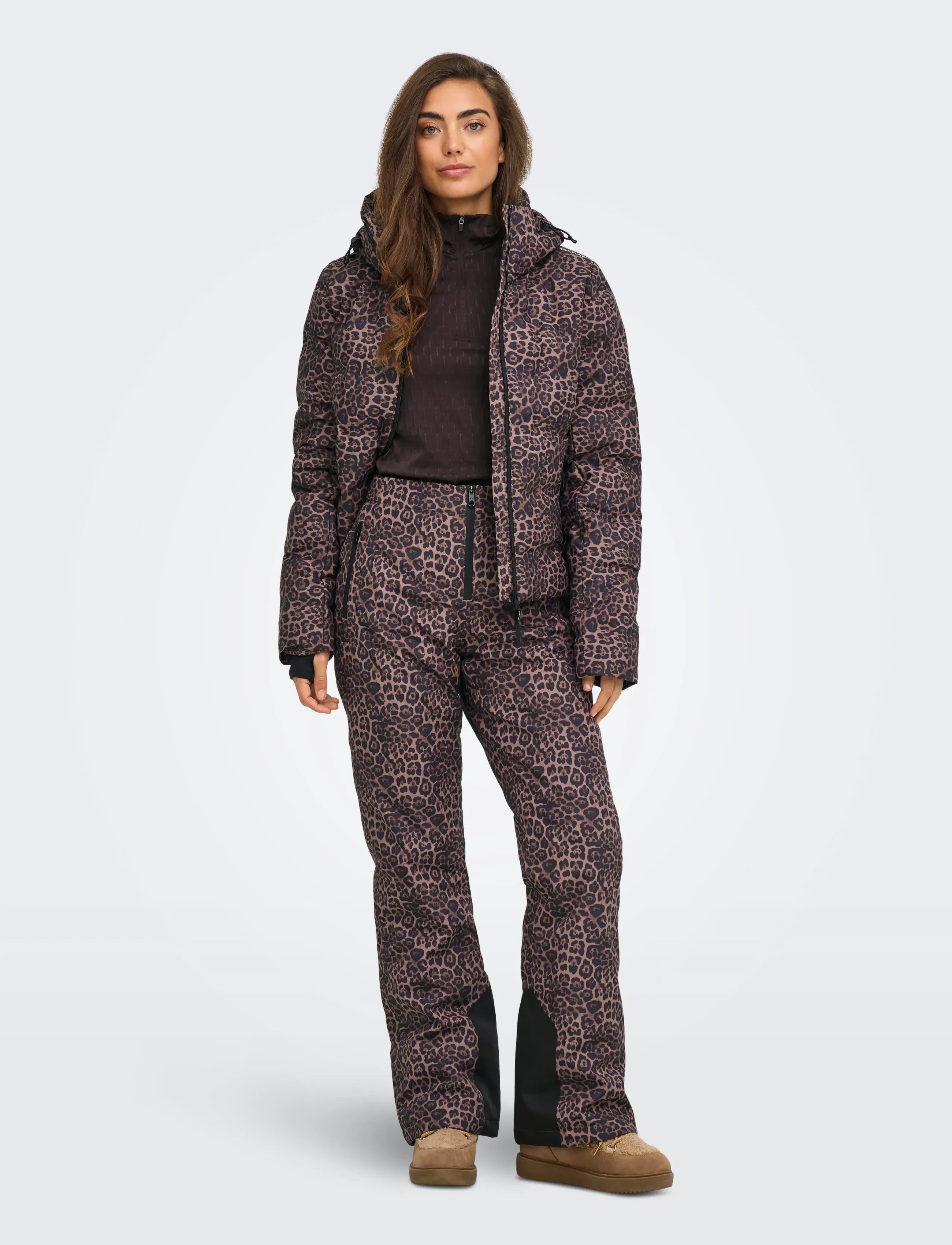 Only Play - ONPENYA PREMIUM AOP SKI PANT - ski-kleidung - deep taupe - 4