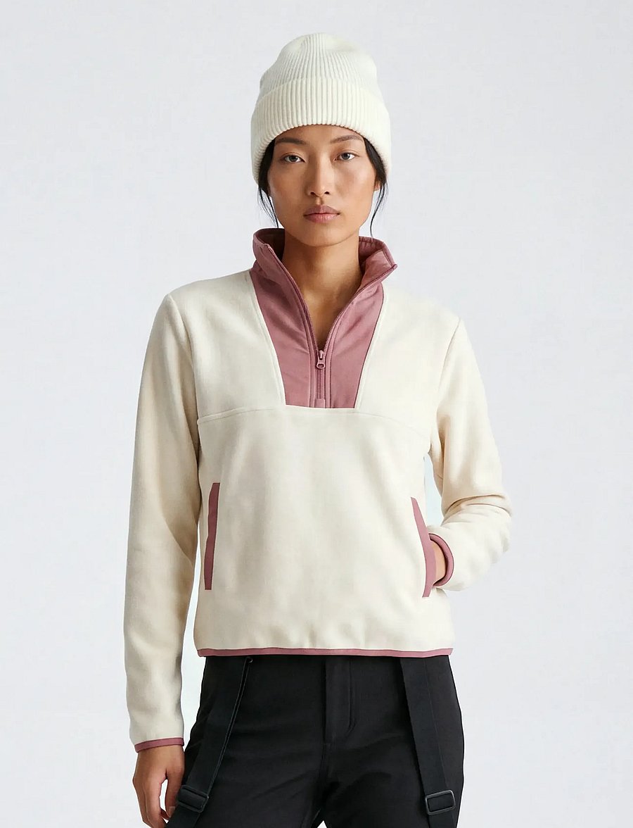 Only Play - ONPBETH HN HZ LS FLEECE PULLOVER - overdele - pumice stone - 0