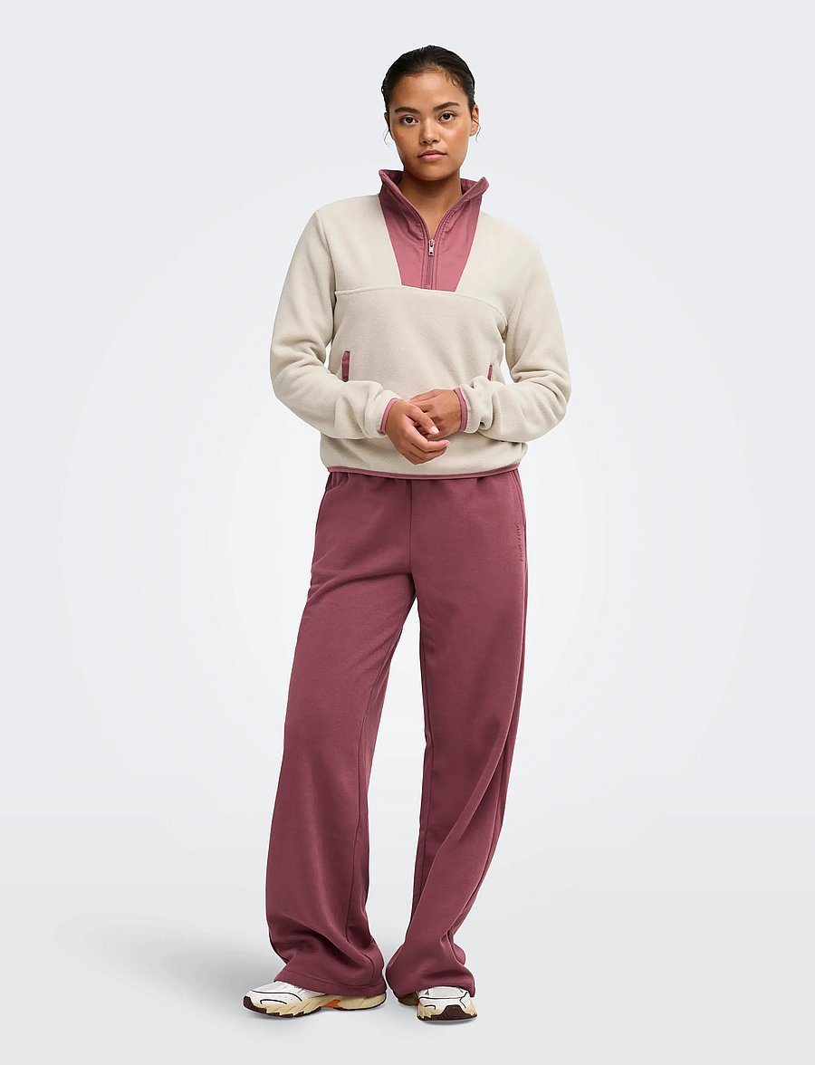 Only Play - ONPBETH HN HZ LS FLEECE PULLOVER - overdele - pumice stone - 4