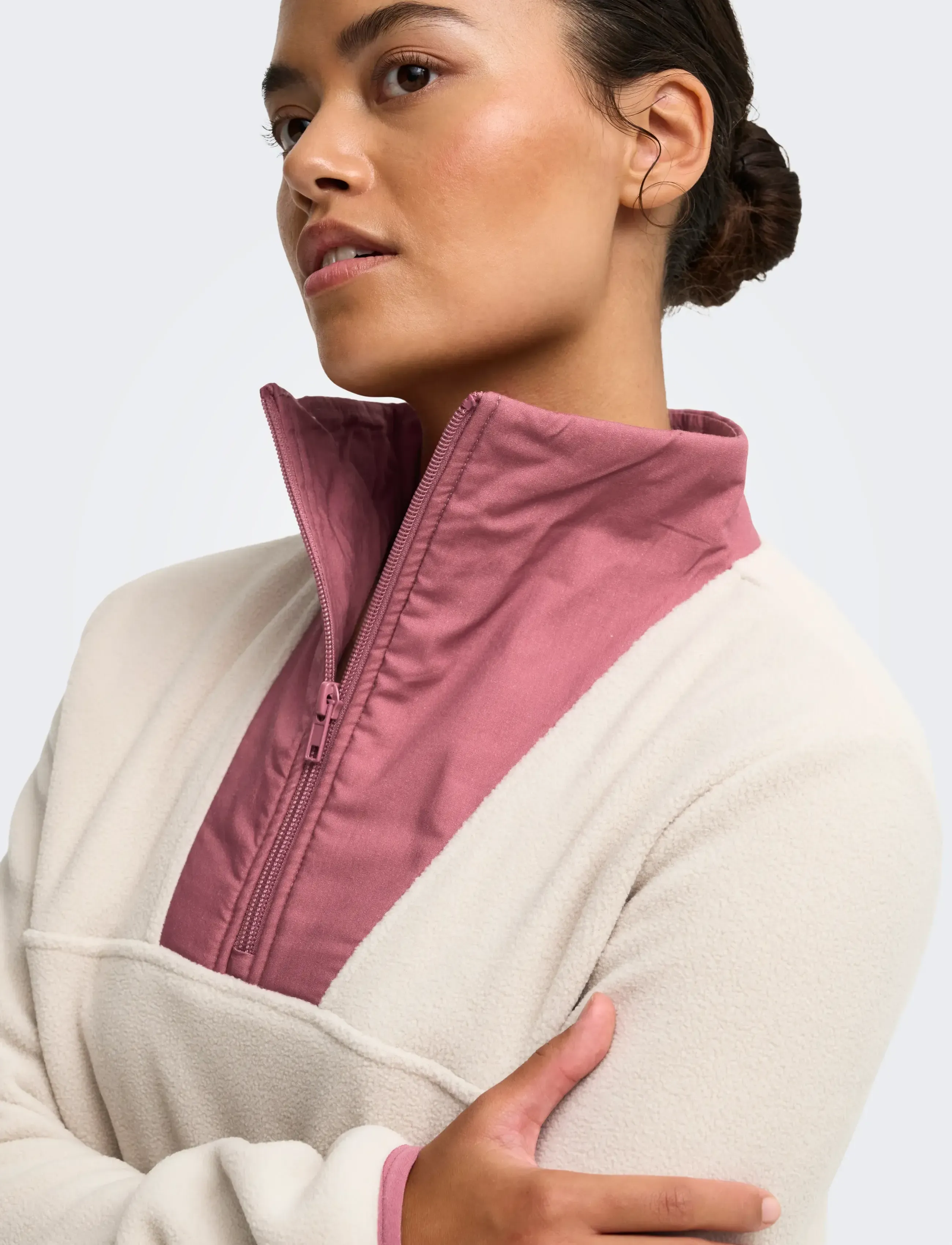 Only Play - ONPBETH HN HZ LS FLEECE PULLOVER - overdele - pumice stone - 5