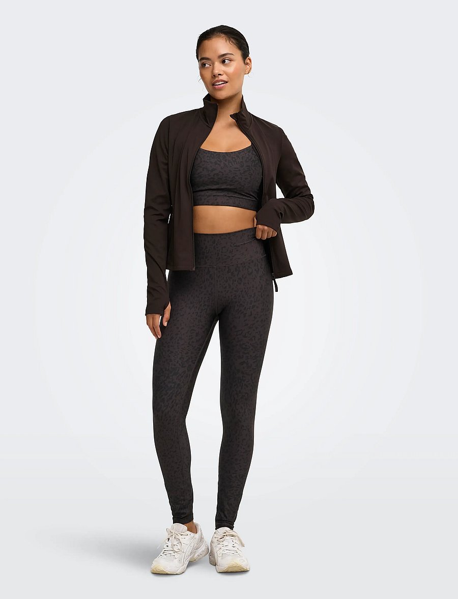 Only Play - ONPKELLY AOP SPORTS BRA - sport bh:ar - chocolate torte - 4