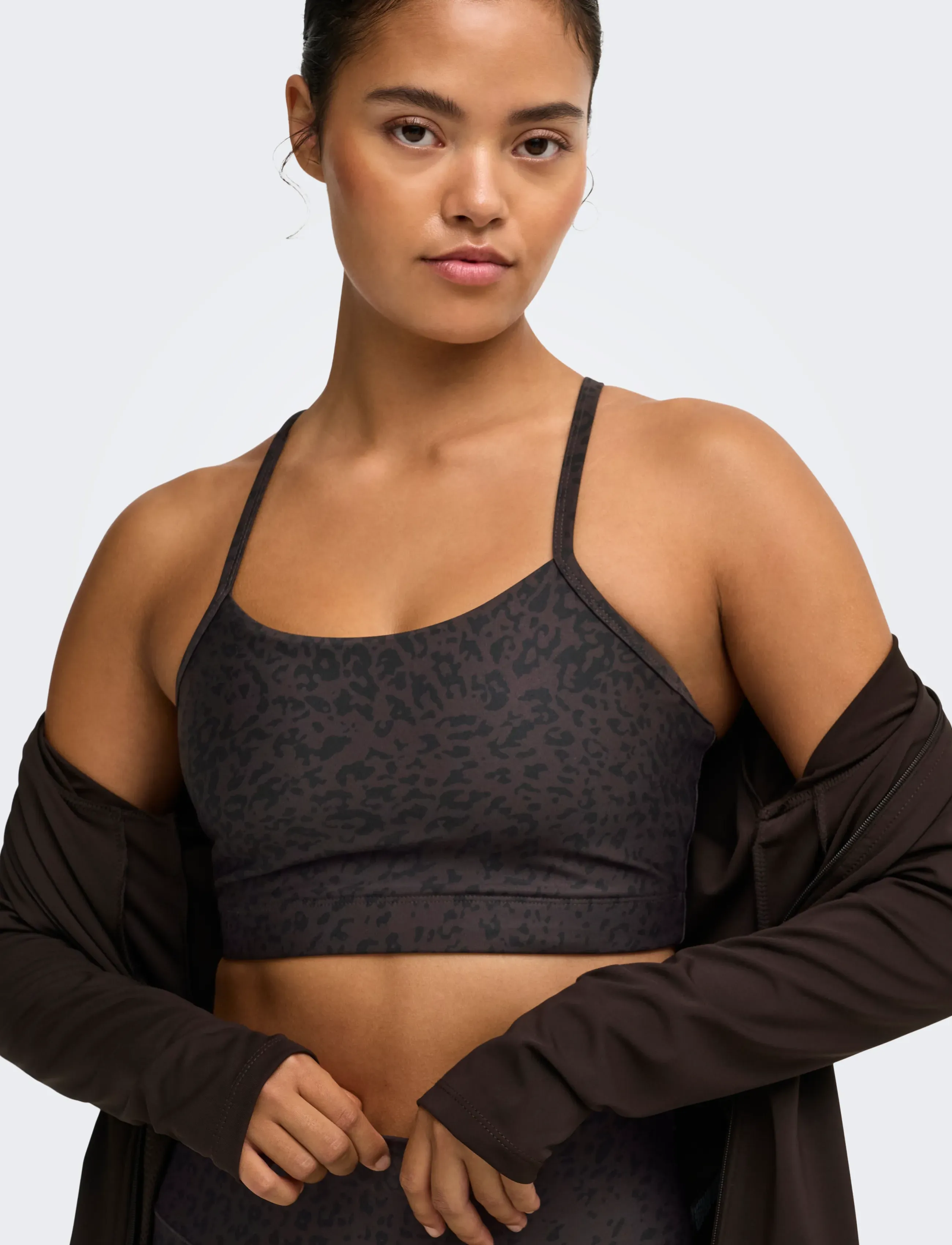 Only Play - ONPKELLY AOP SPORTS BRA - lowest prices - chocolate torte - 5
