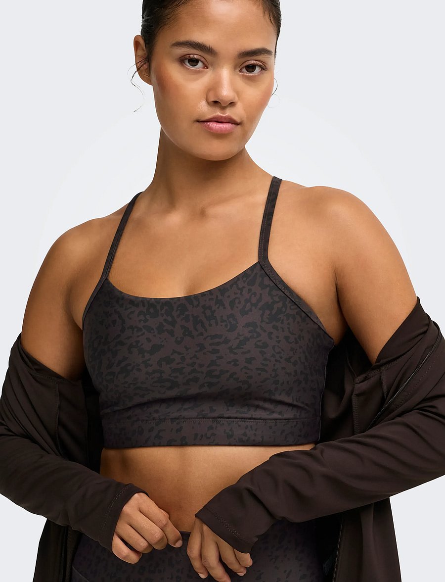 Only Play - ONPKELLY AOP SPORTS BRA - sport bh:ar - chocolate torte - 5