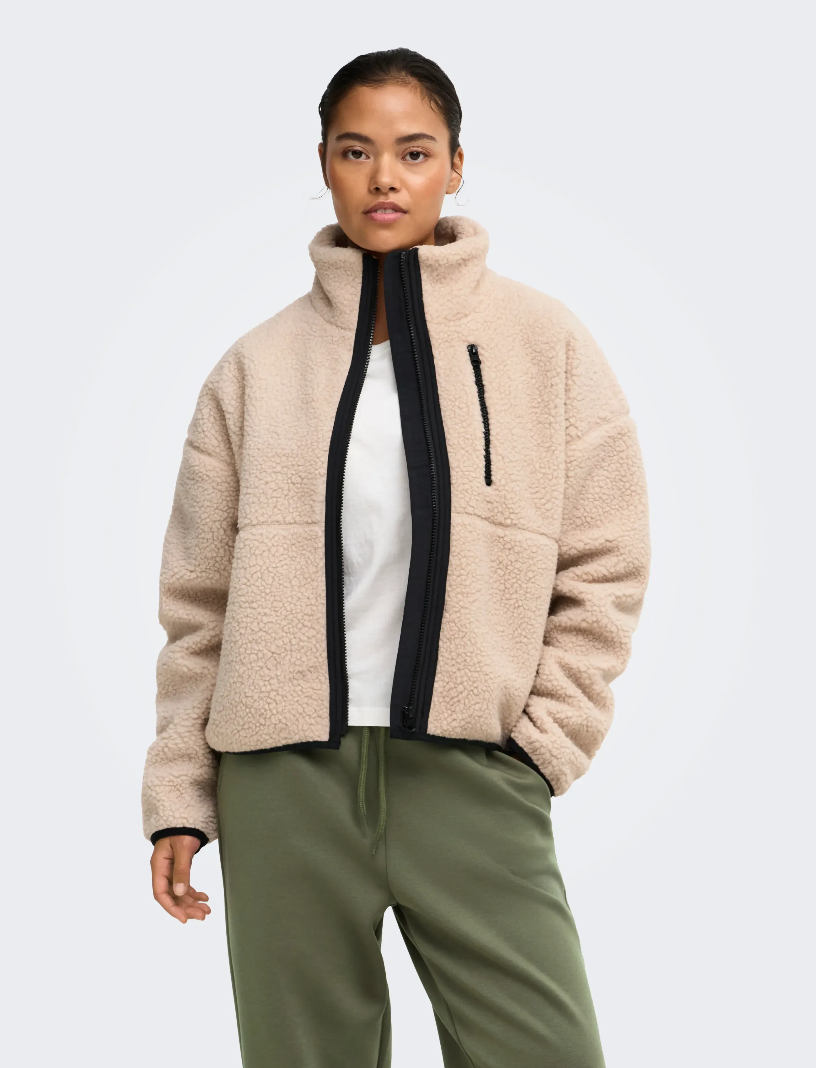 Only Play - ONPELL HN FZ SHORT SHERPA JCK - friluftsjackor - nomad - 0