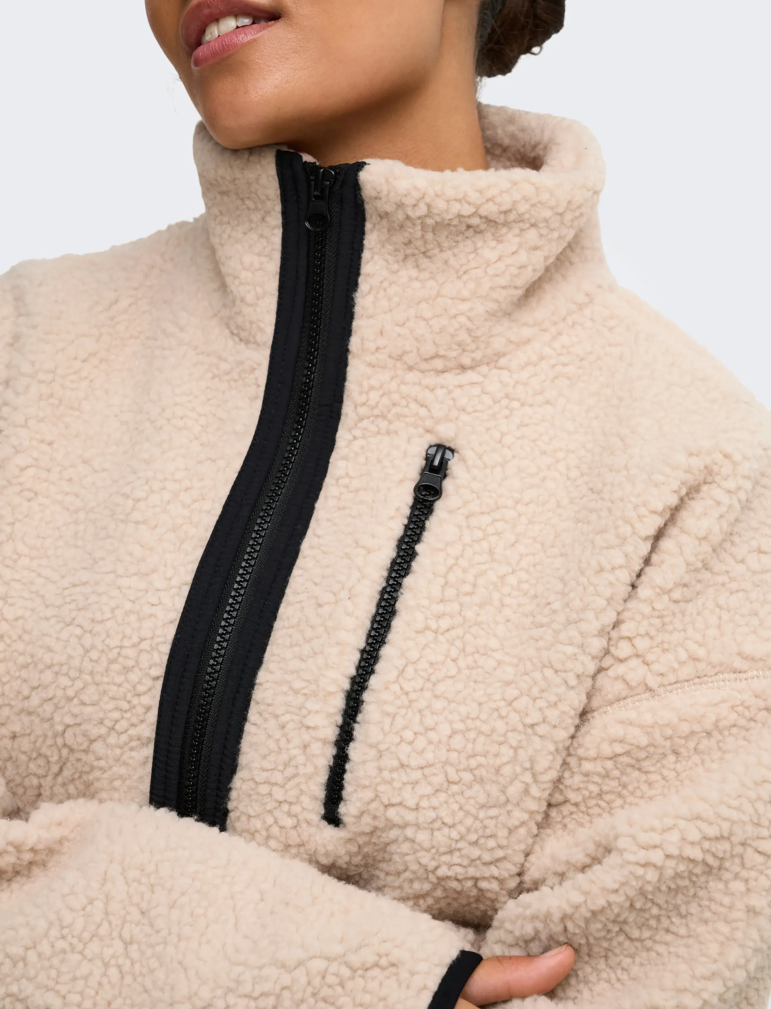Only Play - ONPELL HN FZ SHORT SHERPA JCK - friluftsjackor - nomad - 5