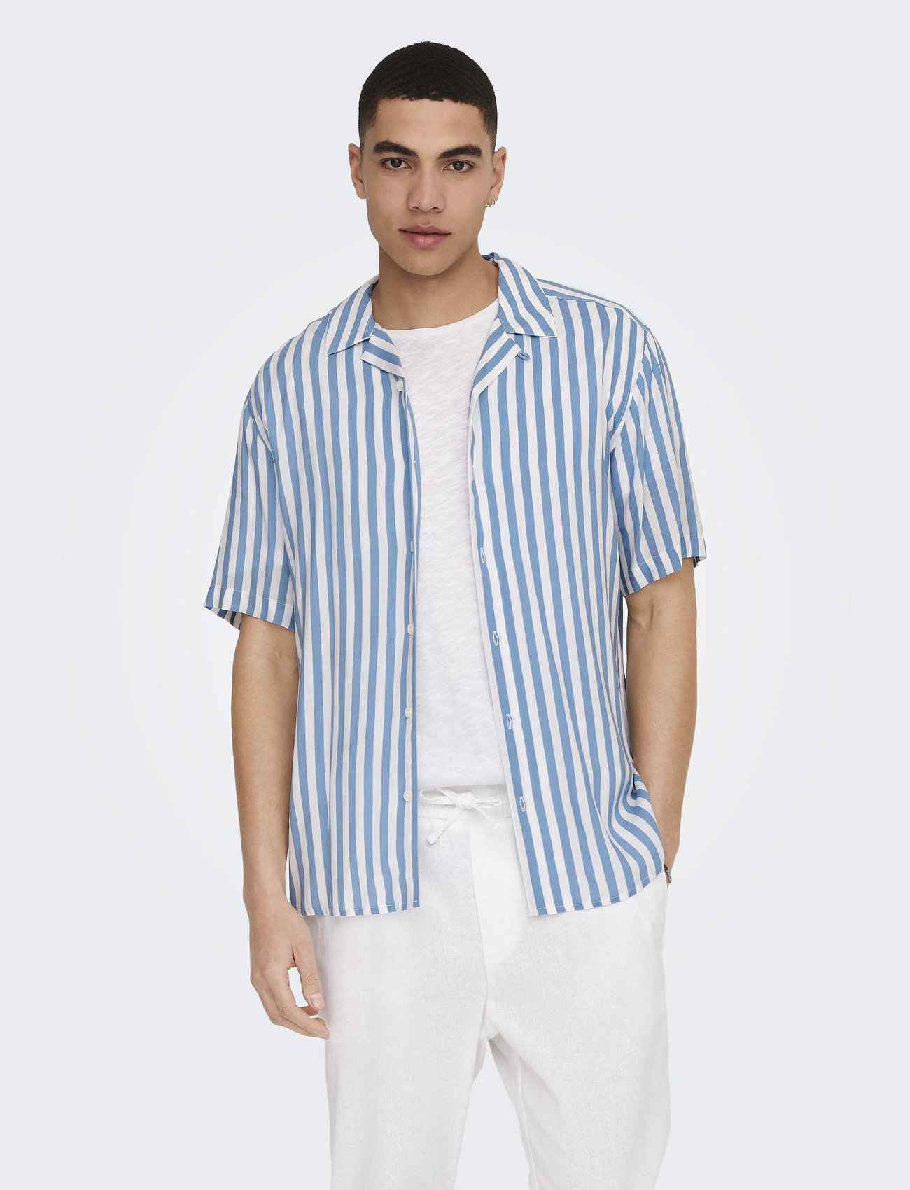 ONLY & SONS Onswayne Life Ss Viscose Shirt Noos - - XS 1